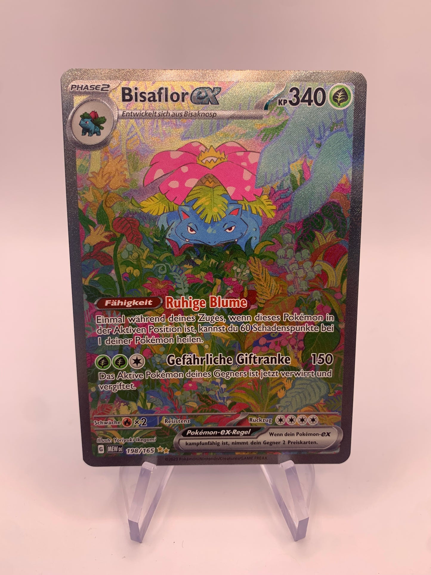 Pokemon card ex Alt-Art Bisaflor 198/165 German