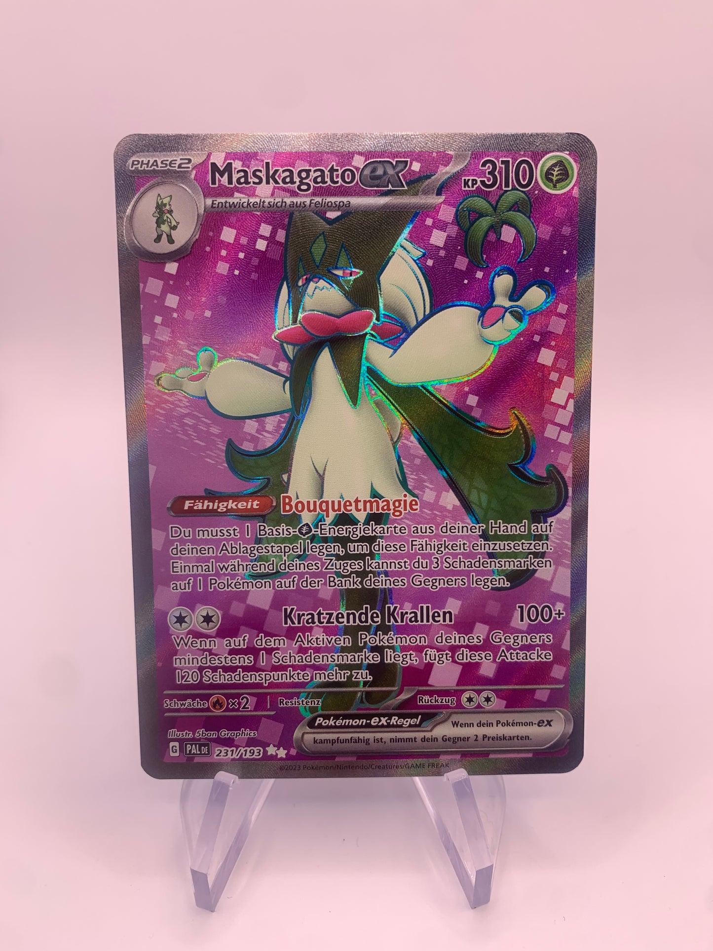 Pokemon card ex Fullart Maskagato 231/193 German