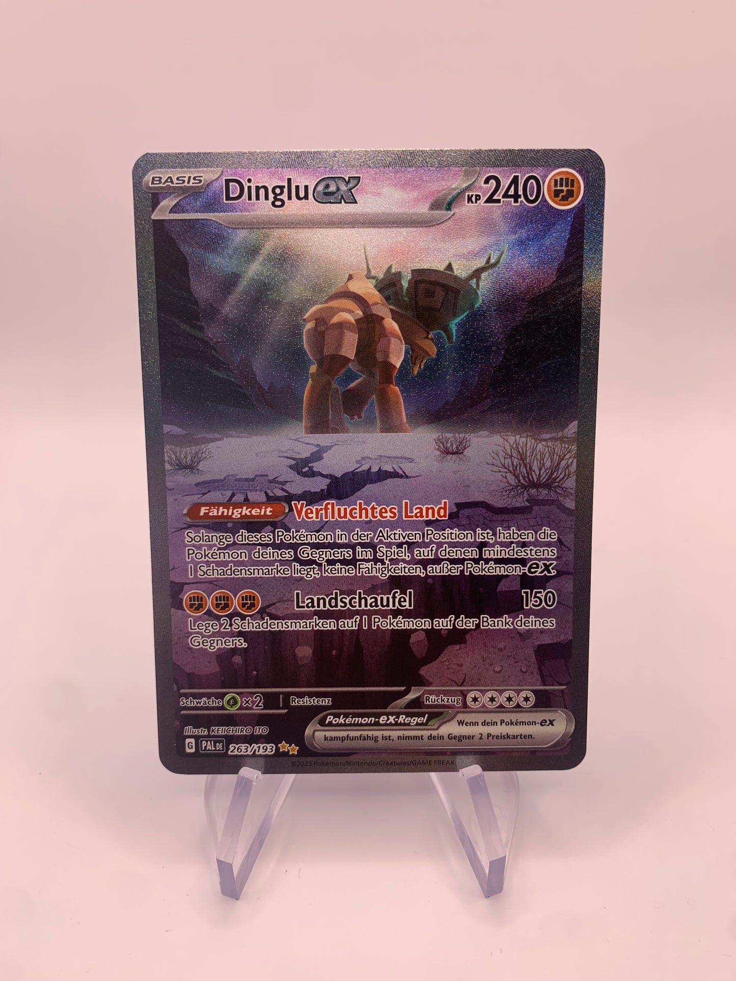 Pokemon card ex Alt-Art Dinglu 263/193 German