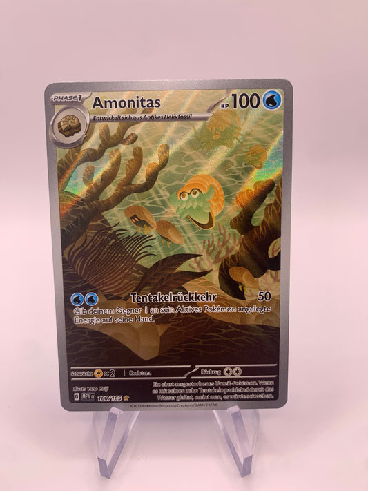 Pokemon Card Art-Rare Amonitas 180/165 German