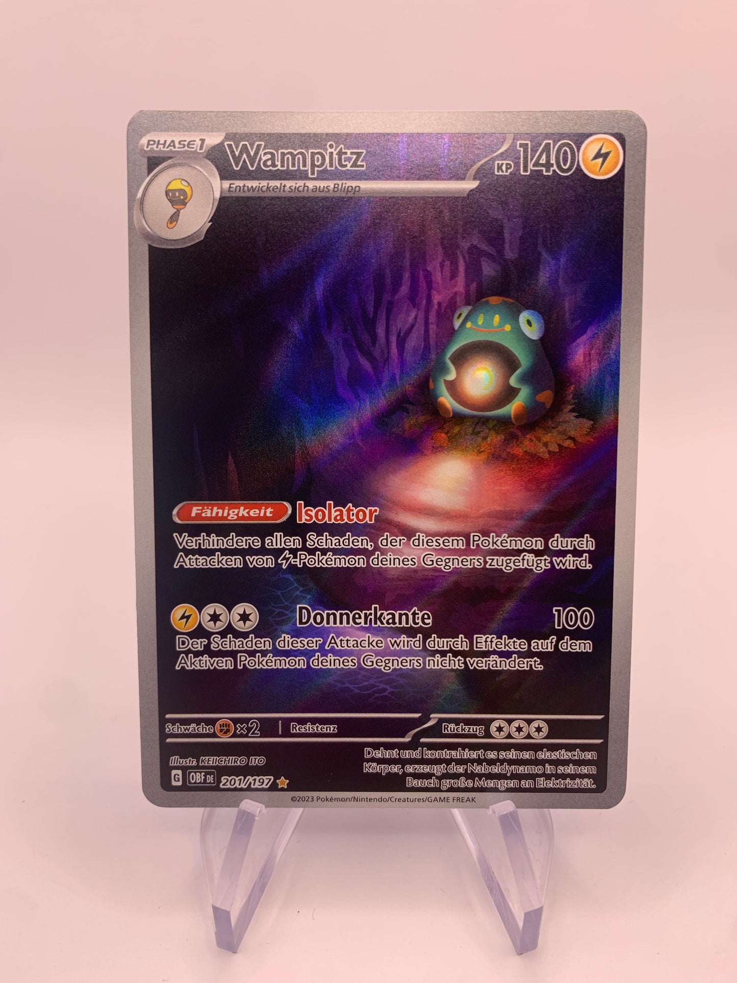 Pokemon Card Art-Rare Wampitz 201/197 German