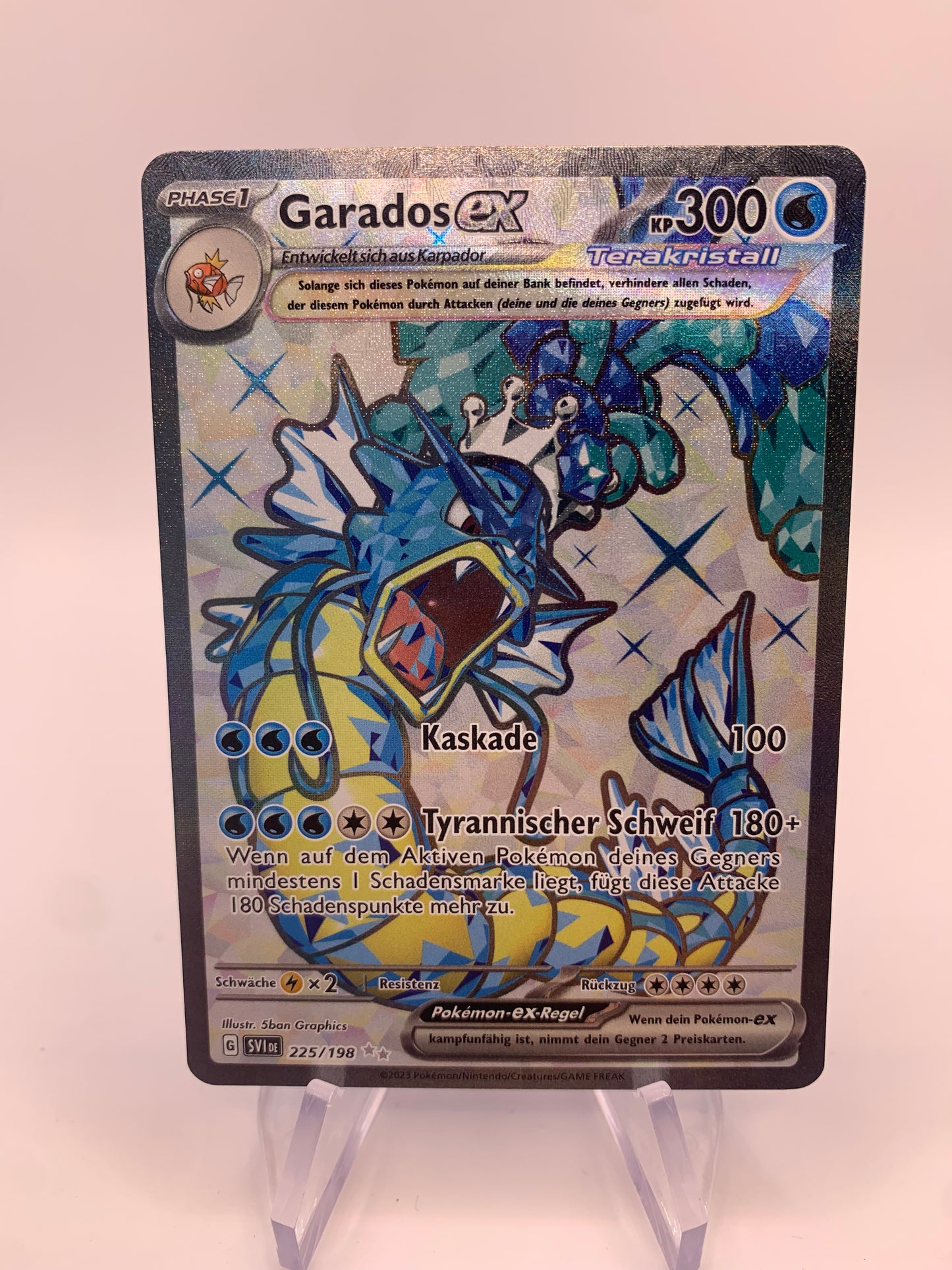 Pokemon Karte ex Fullart Garados 225/198 Deutsch