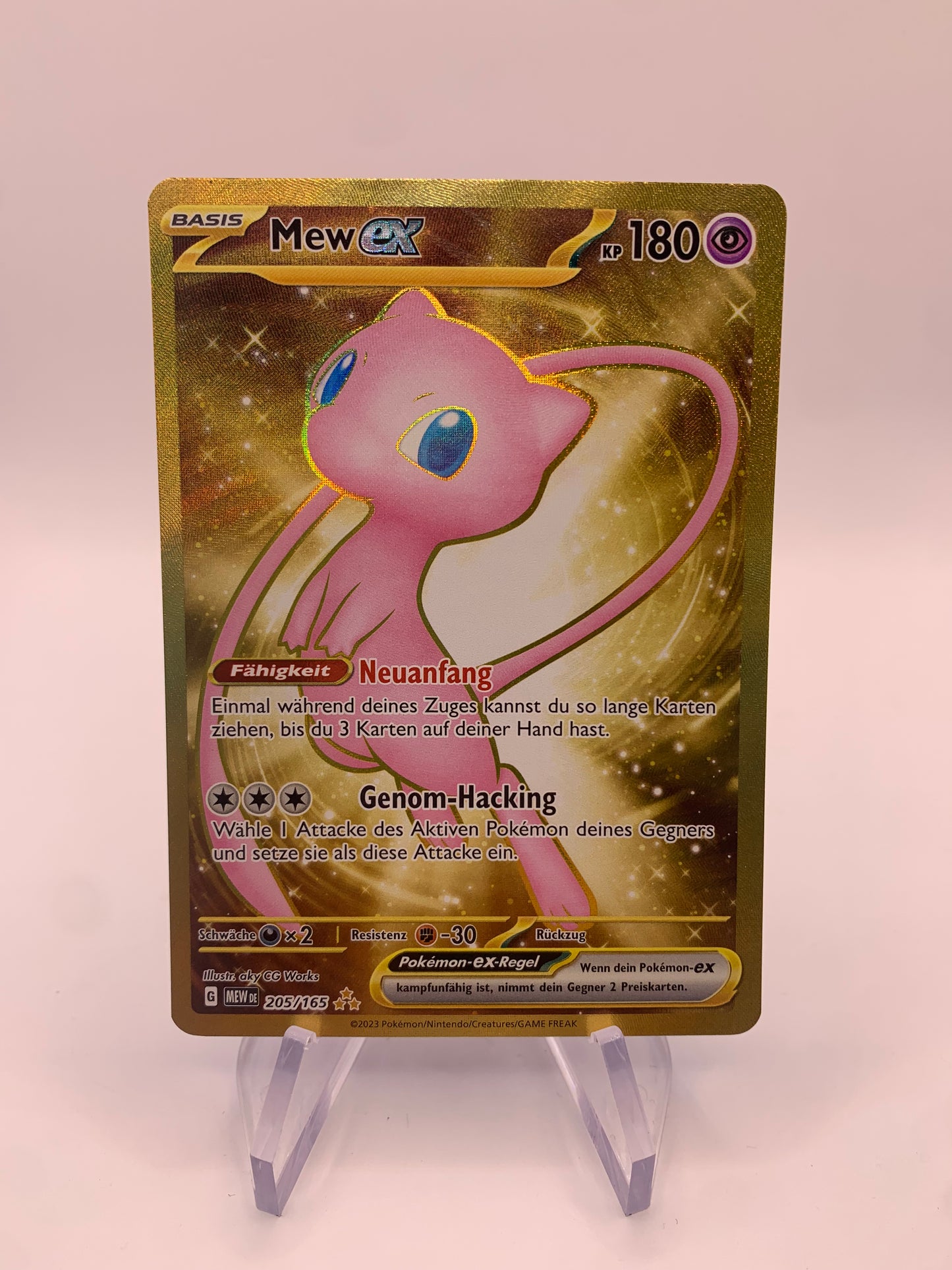 Pokemon card ex Gold Mew 205/165 German