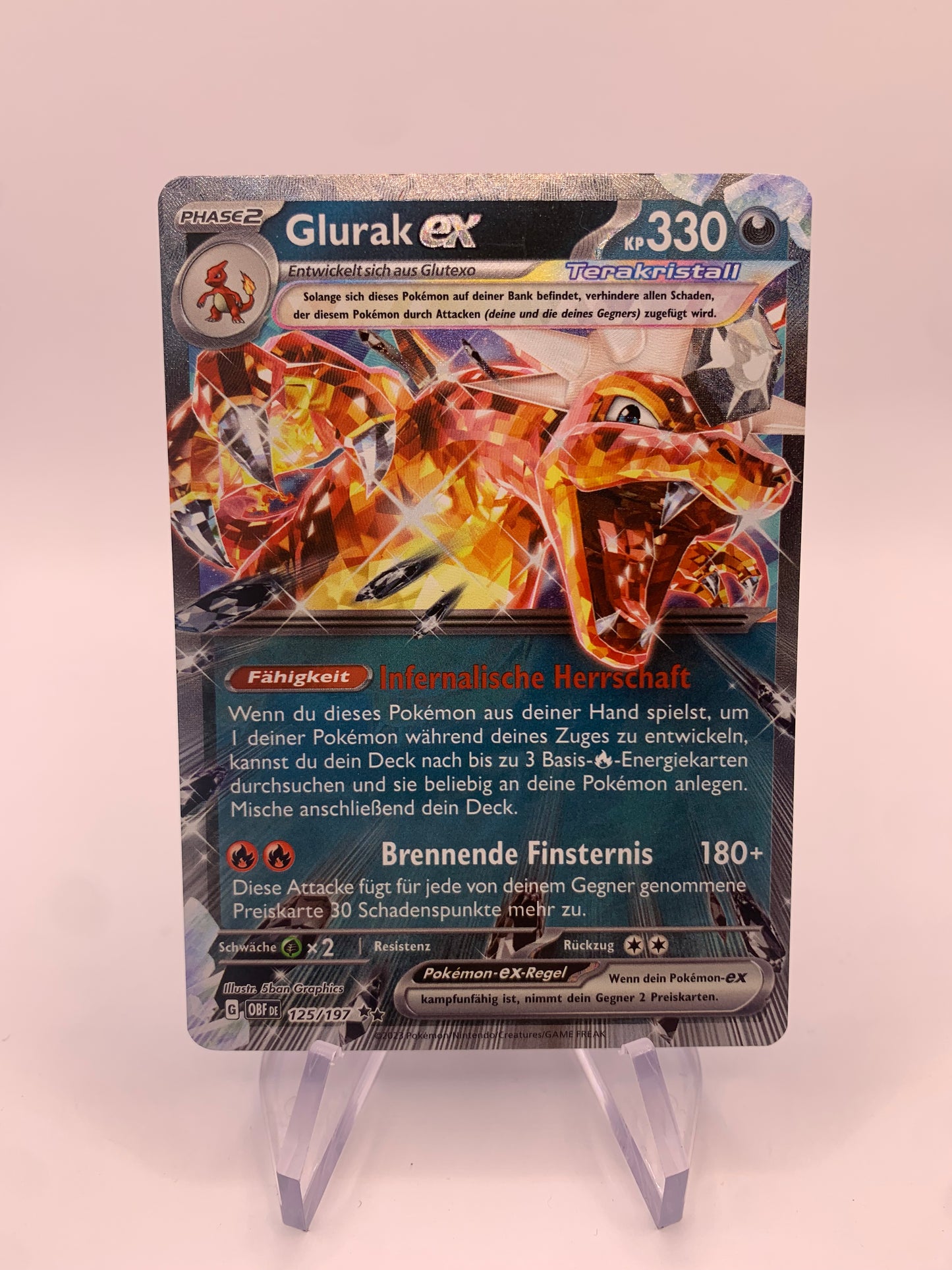 Pokemon card ex Charizard 125/197 German