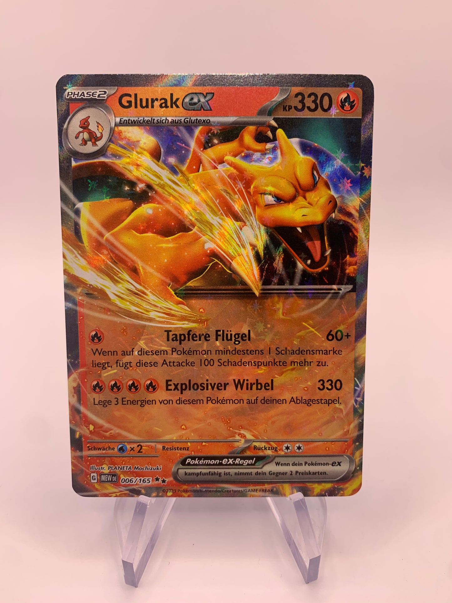 Pokemon Karte Ex Glurak 6/165 Deutsch