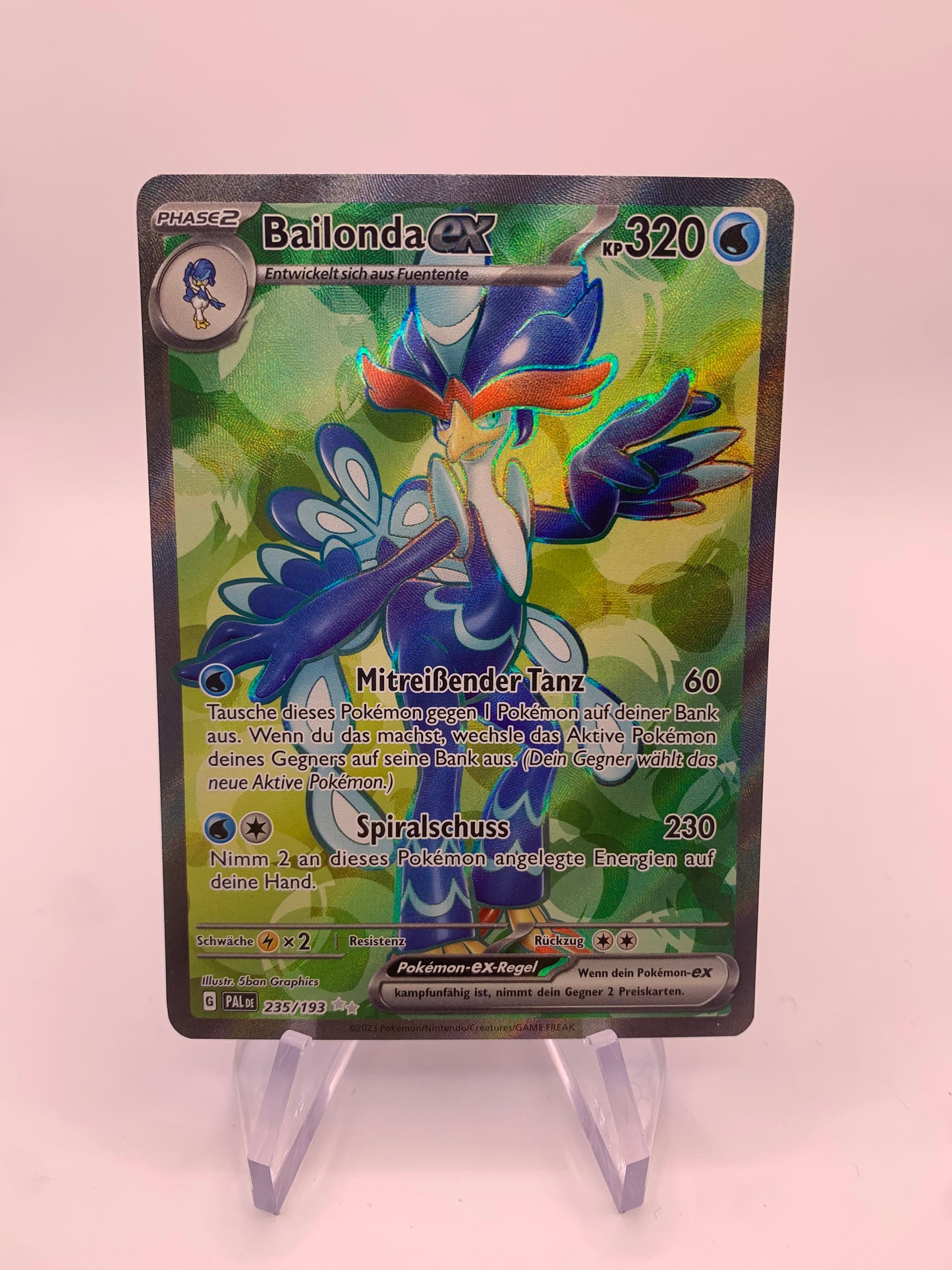 Pokemon card ex Fullart Bailonda 235/193 German