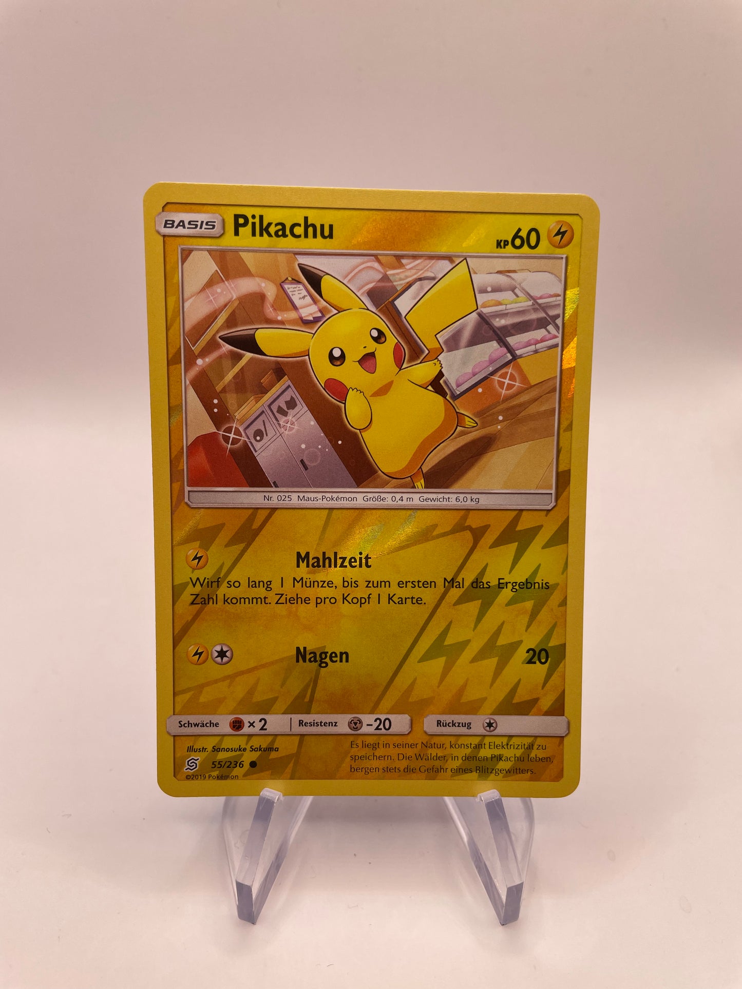 Pokémon Karte Reverse Pikachu 55/236 Deutsch