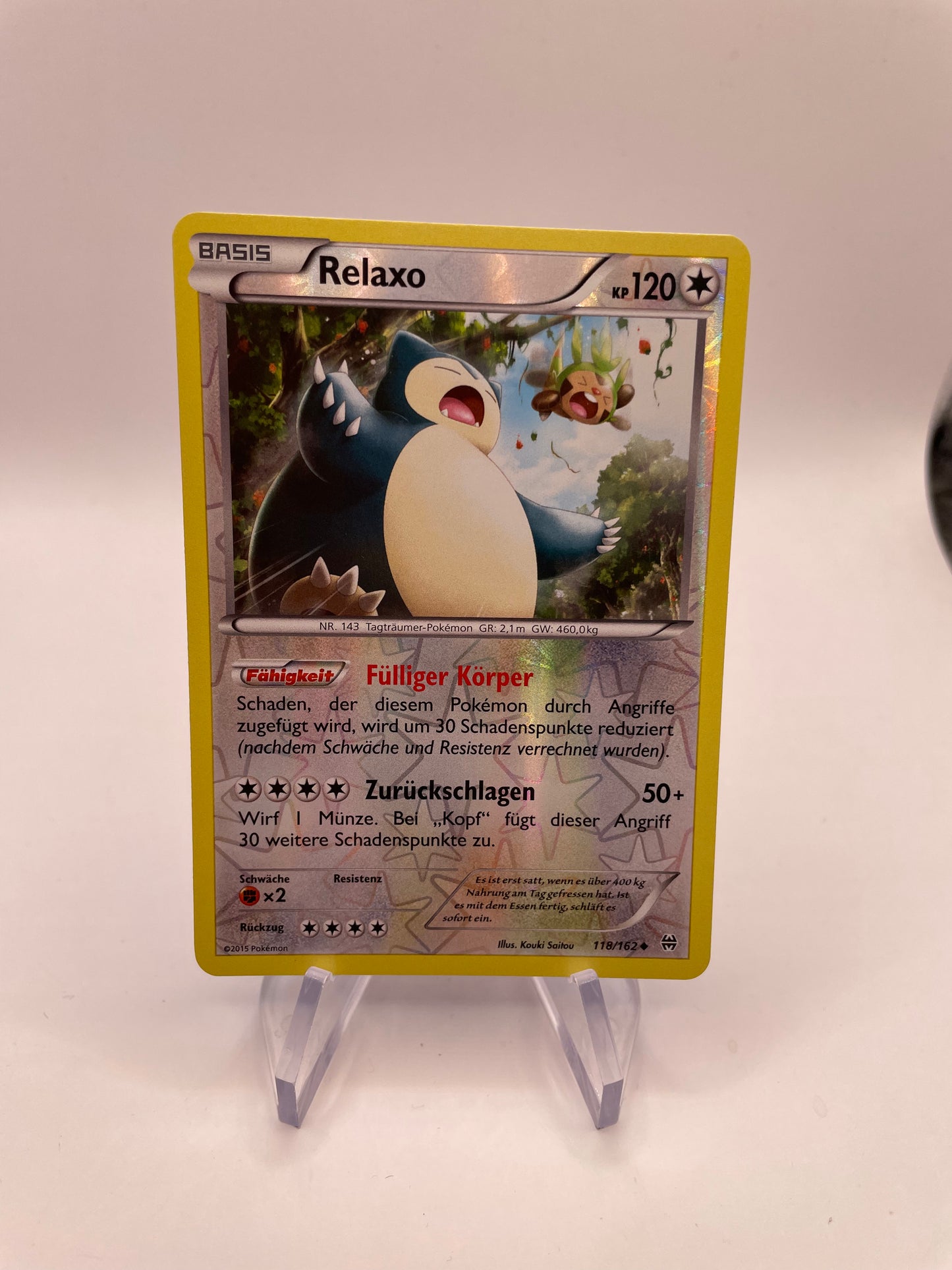 Pokémon Karte Reverse Relaxo 118/162 Deutsch