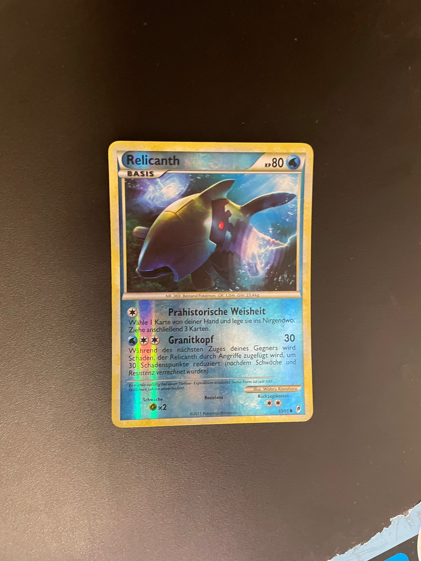 Pokémon Karte Reverse Relicanth 69/95 Deutsch