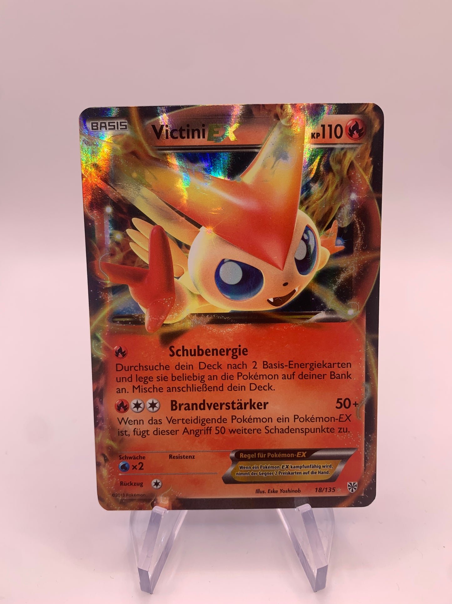 Pokemon card ex Victini 18/135 German