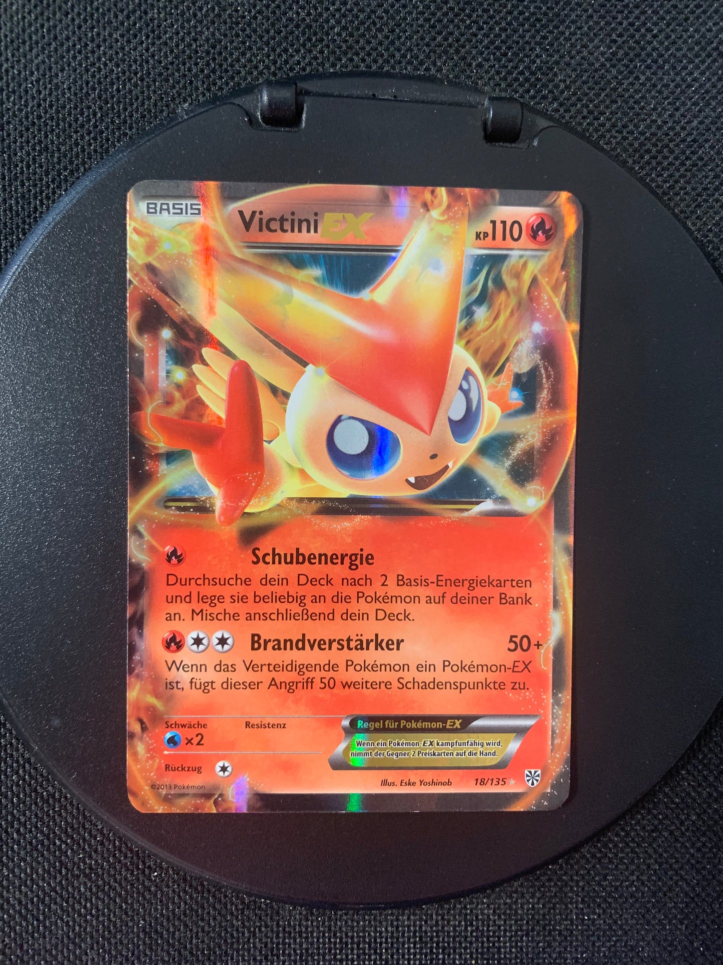 Pokemon card ex Victini 18/135 German