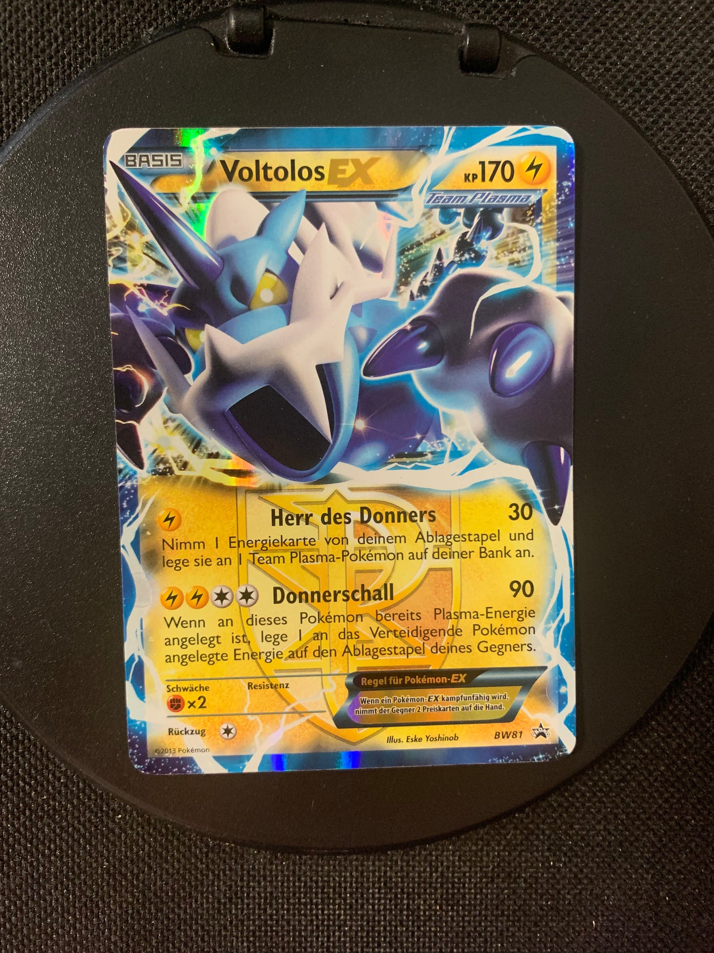 Pokemon Karte Ex Promo Voltolos BW81 Deutsch