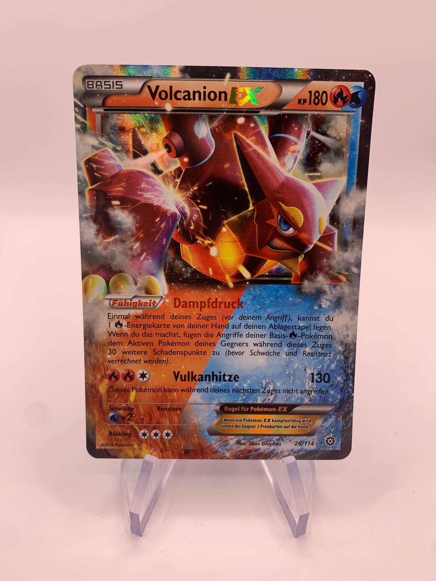 Pokemon Card Ex Volcanion 26/114 German