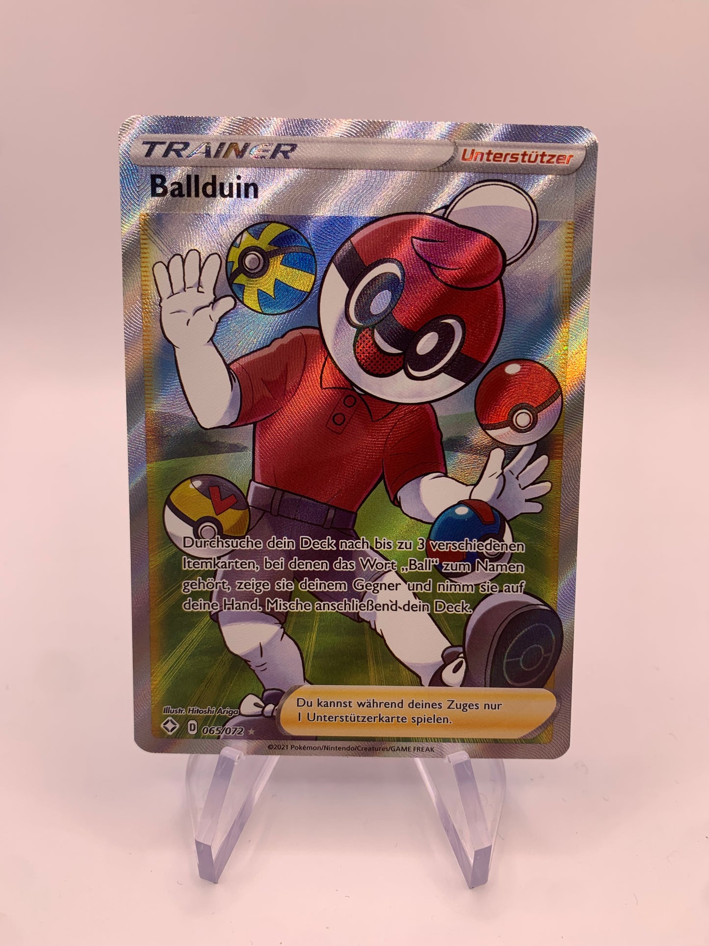 Pokemon Karte Trainig Fullart Ballduin 65/72 Deutsch