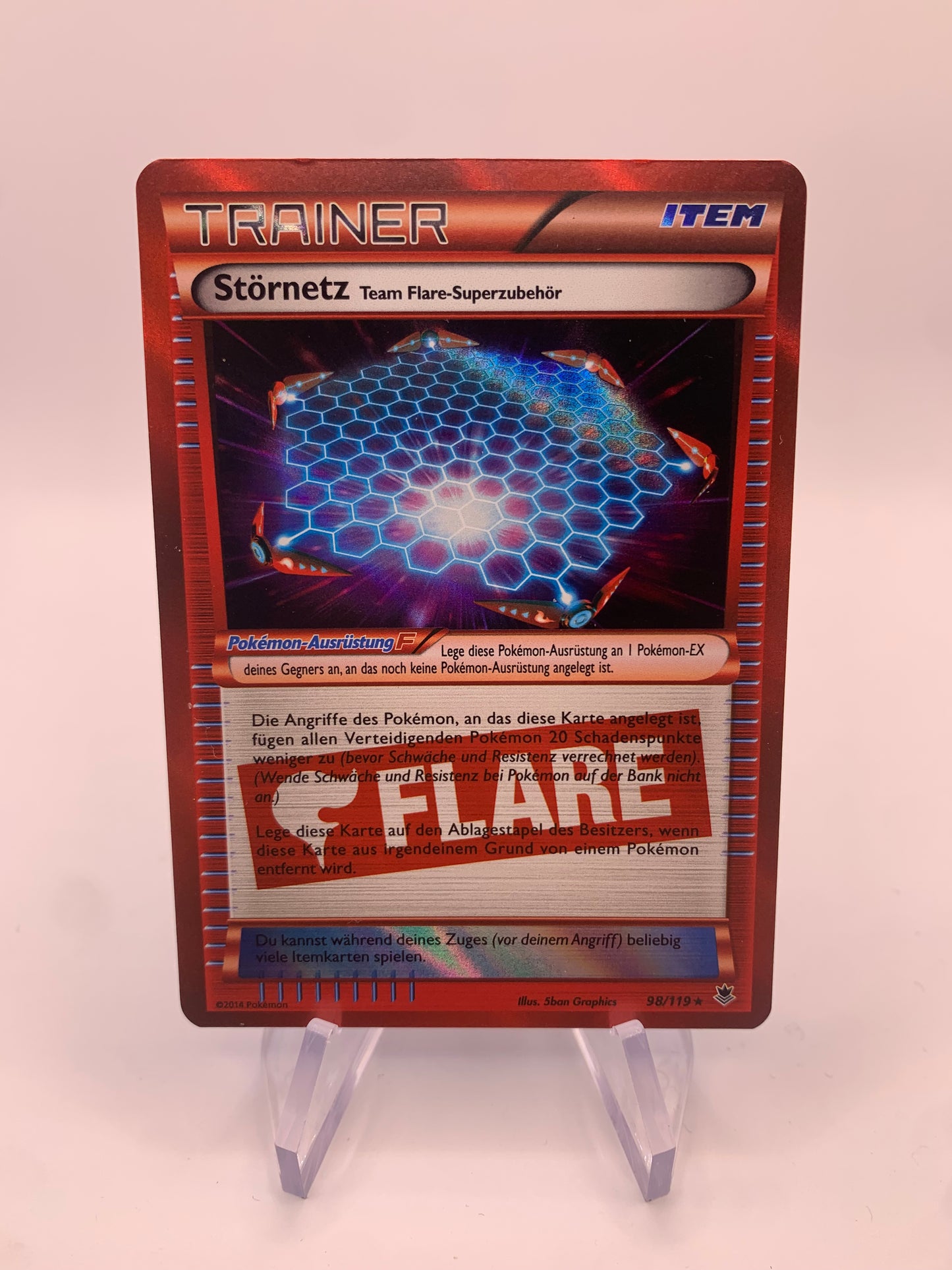 Pokemon Card Trainer Störnetz Flare 98/119 German