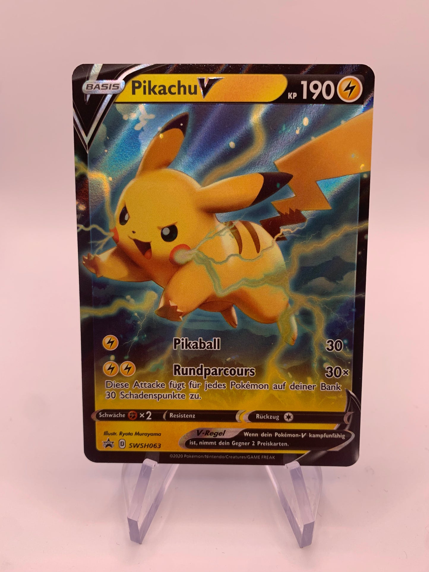 Pokemon Card V Promo Pikachu SWSH063 German