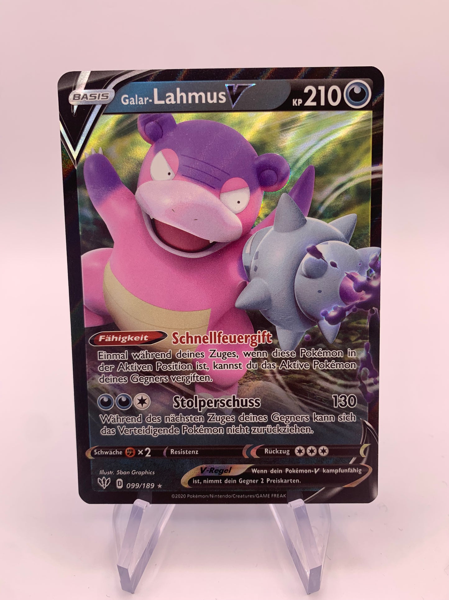 Pokemon Card V Galar-Lahmus 99/189 German