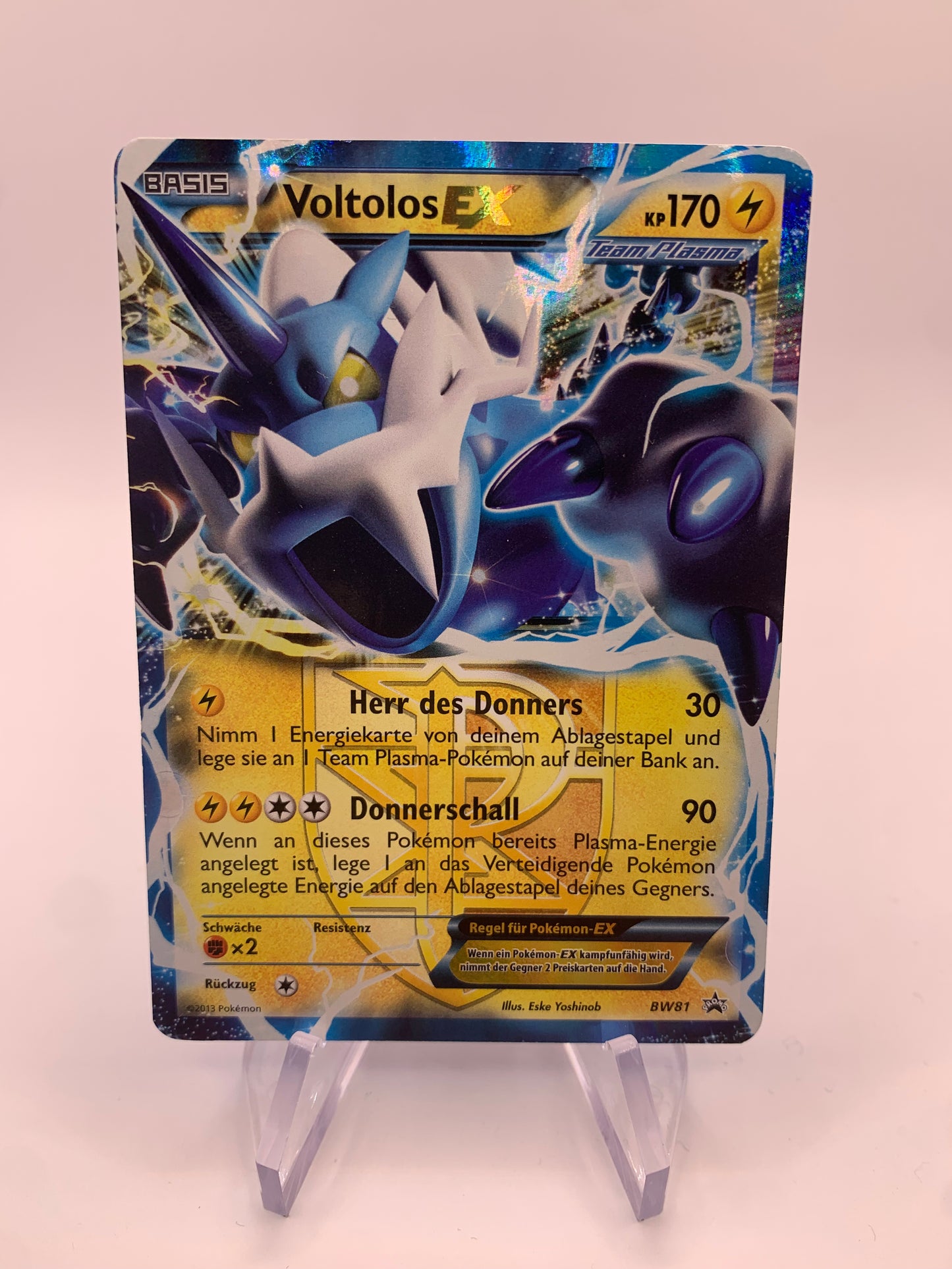 Pokemon Karte Ex Promo Voltolos BW81 Deutsch