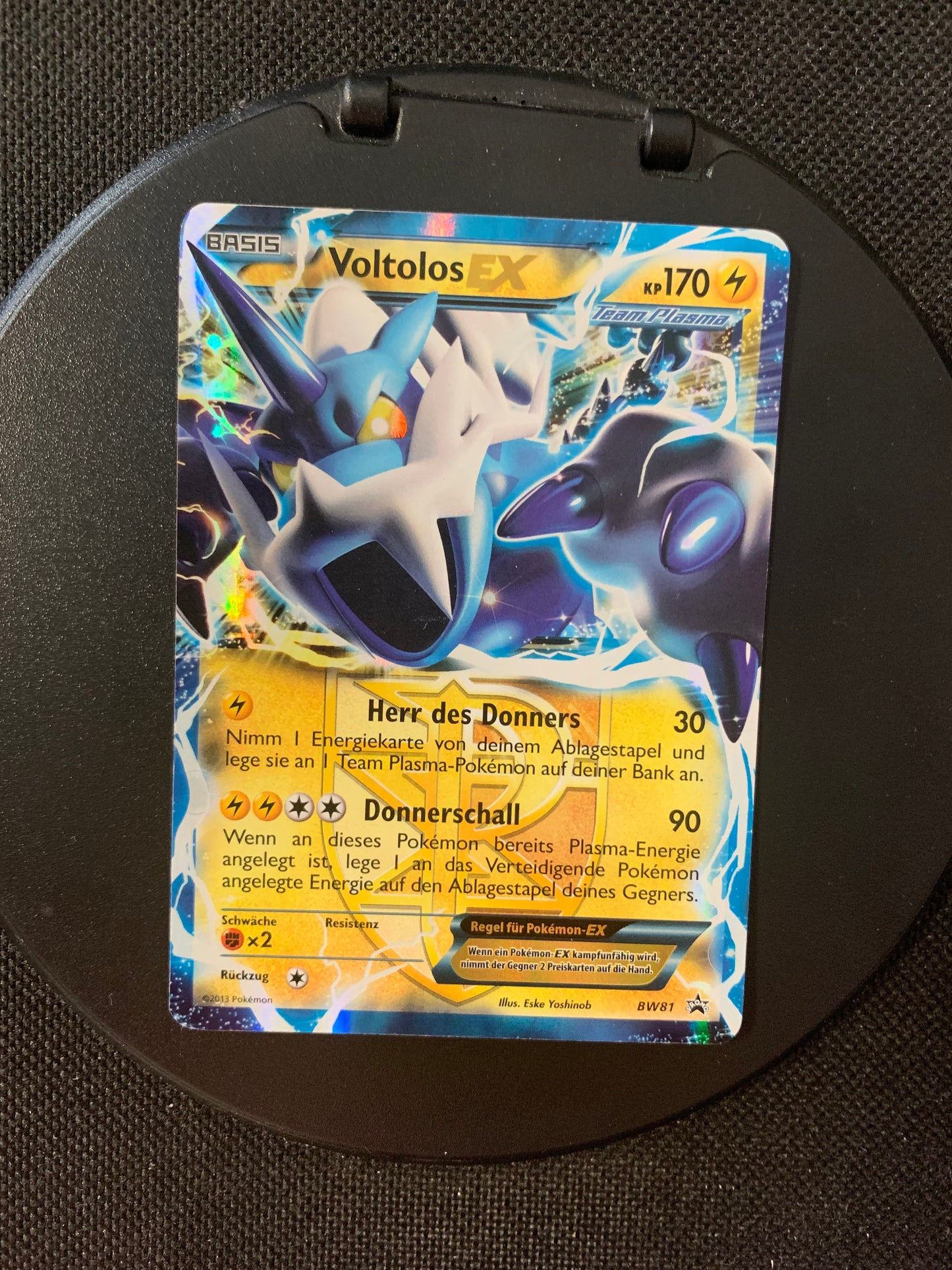 Pokemon Karte Ex Promo Voltolos BW81 Deutsch