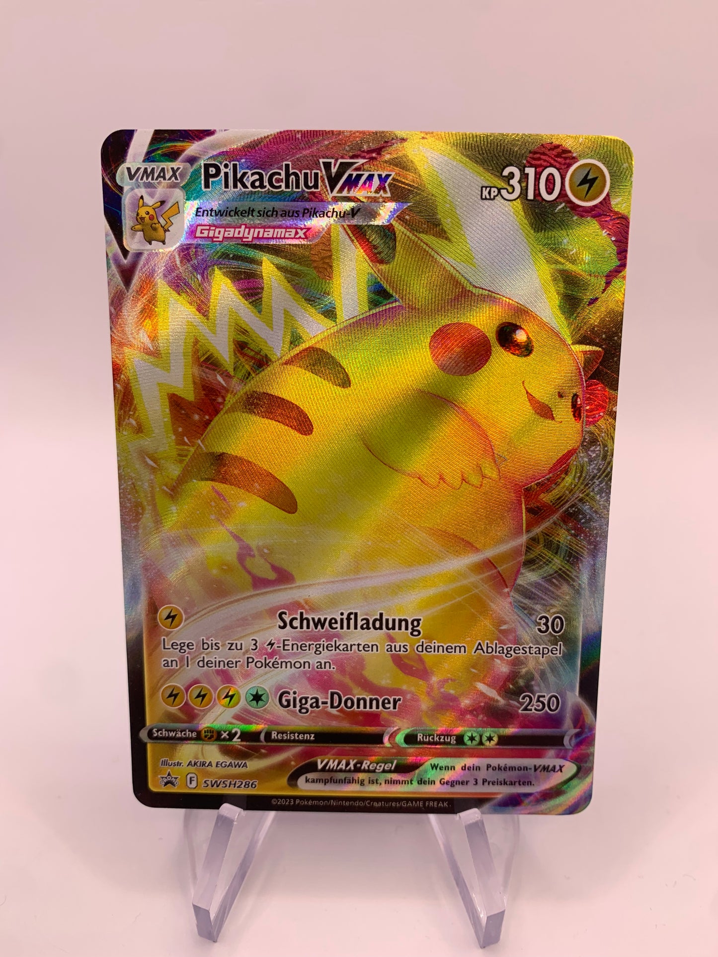 Pokemon Card Vmax Promo Pikachu SWSH286 German