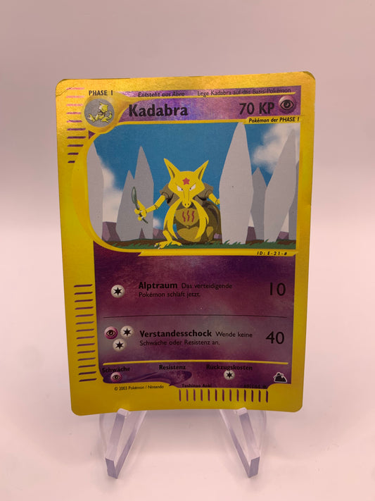 Pokemon Card E-Series Reverse-Holo Kadabra 69/144 German