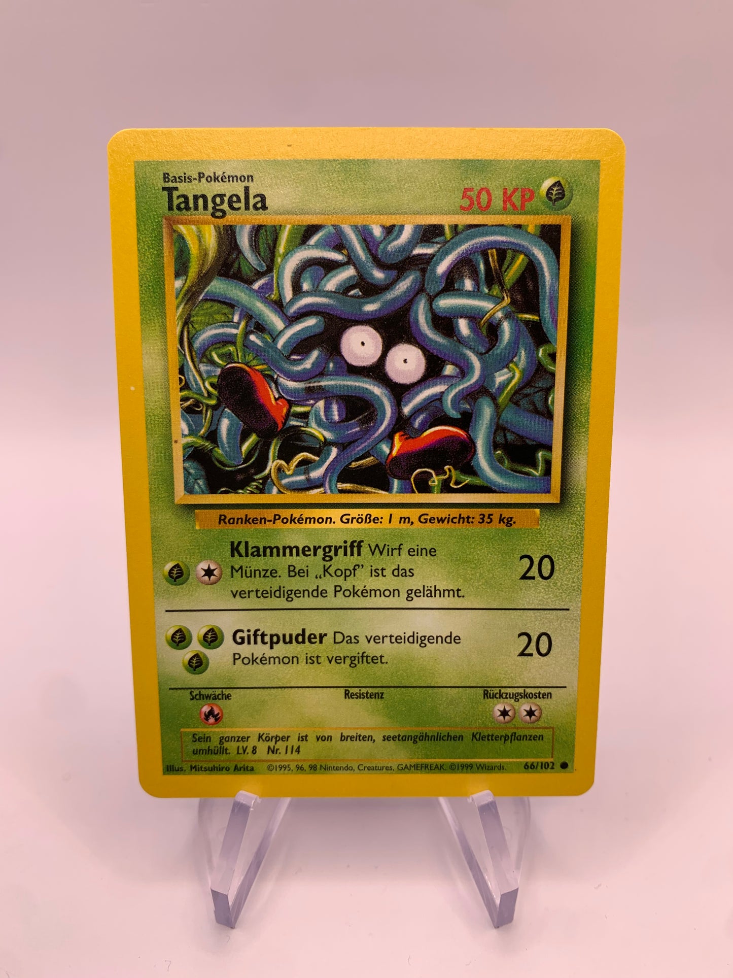 Pokemon Karte Tangela 66/102 Base-Set Deutsch