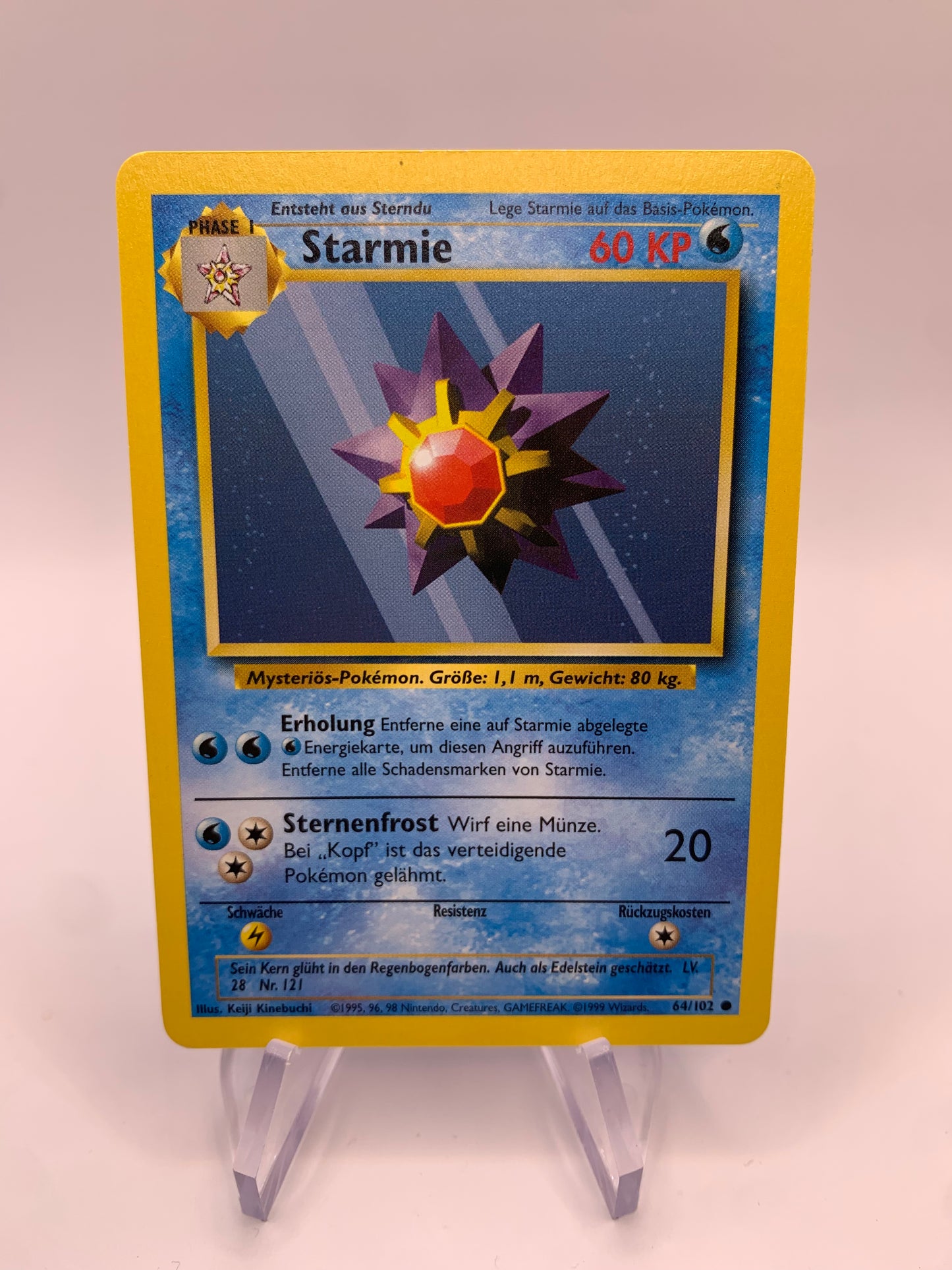 Pokemon Card Starmie 64/102 Base Set German