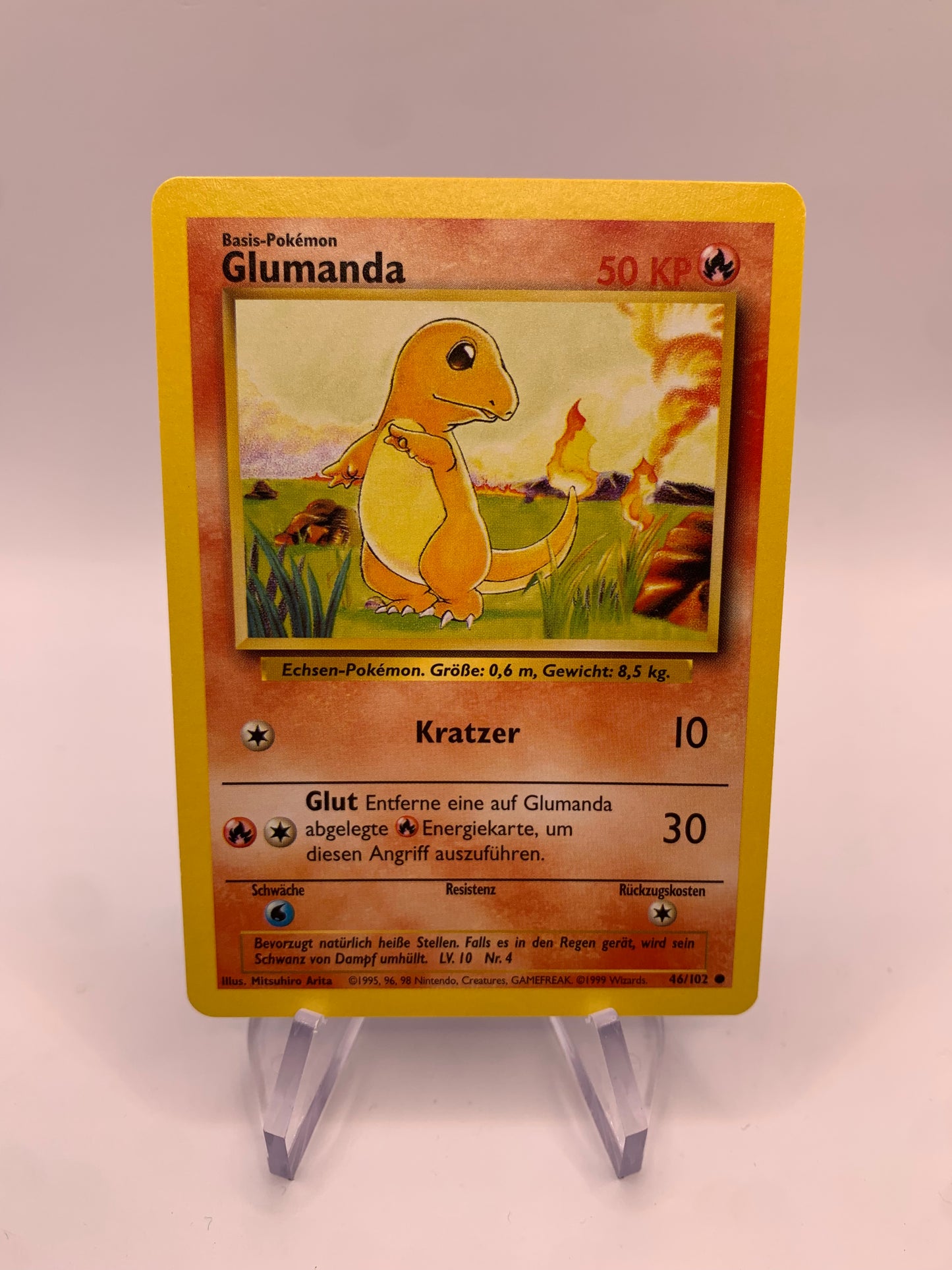 Pokemon Karte Glumanda 46/102 Base-Set Deutsch