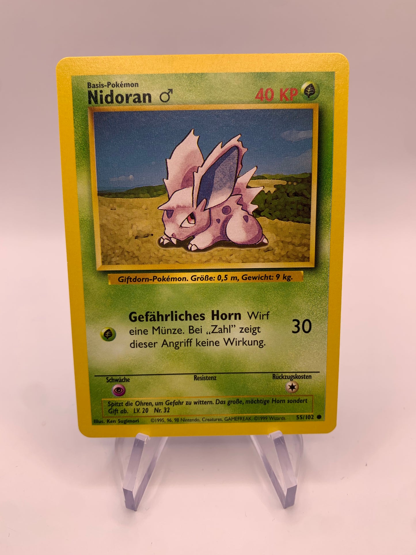 Pokemon Karte Nidoran Base-Set 55/102 Deutsch