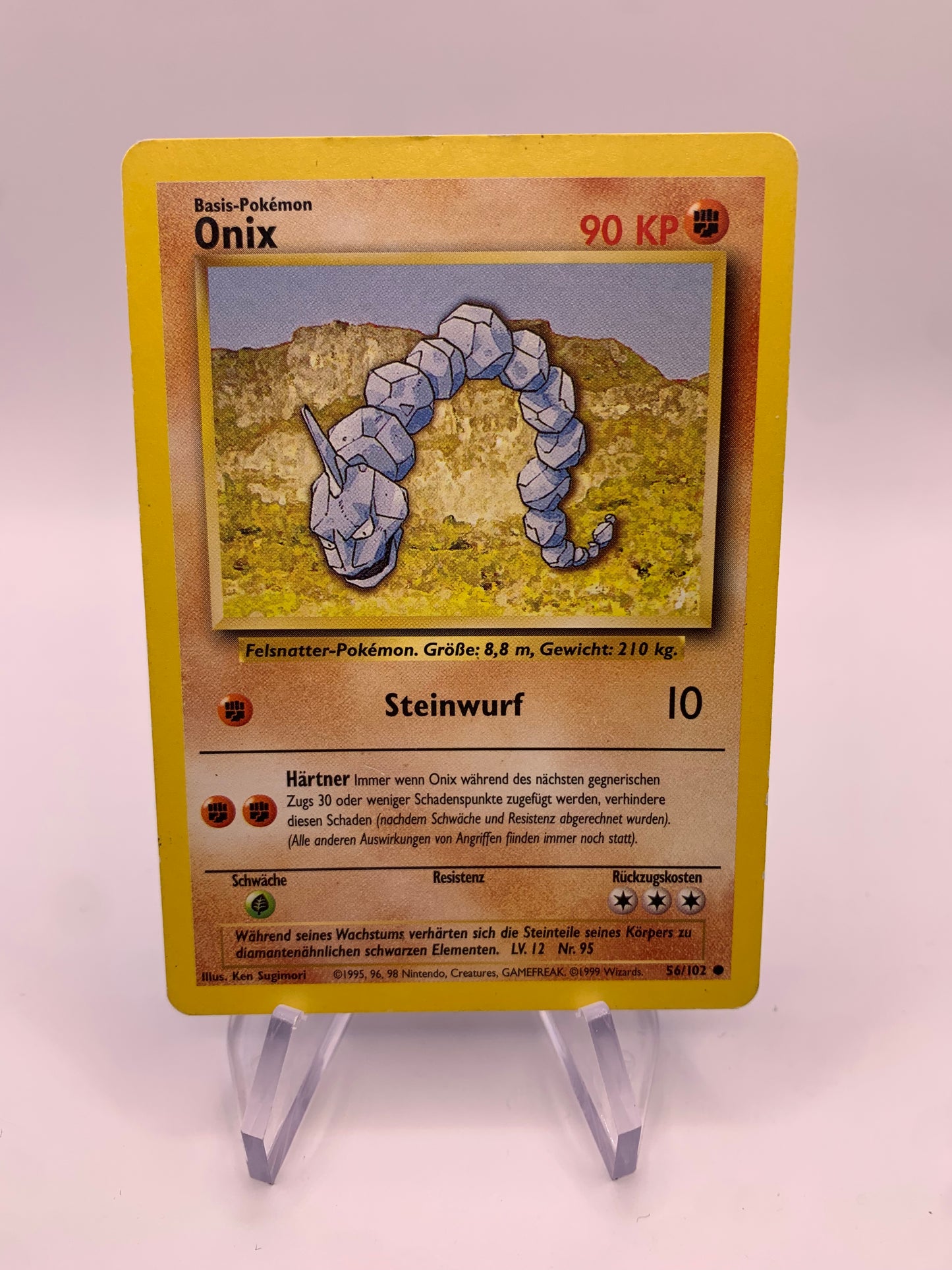 Pokemon Karte Onix Base-Set 56/102 Deutsch