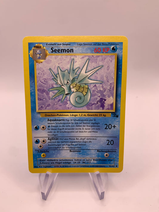 Pokemon Karte Seemon Fossil 42/62 Deutsch