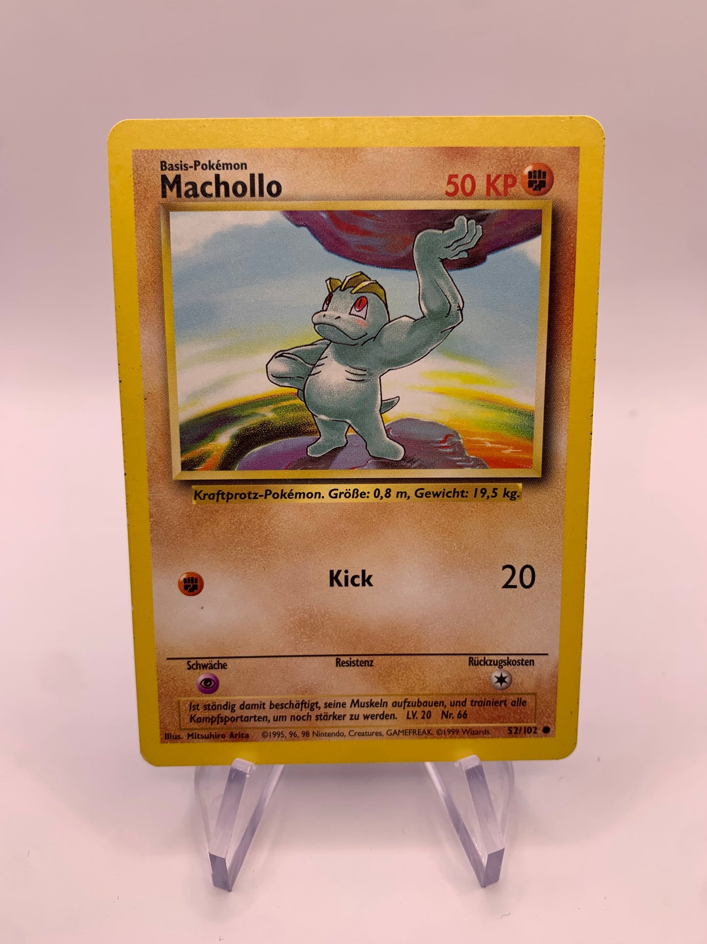 Pokemon Card Machollo Base Set 52/102 German