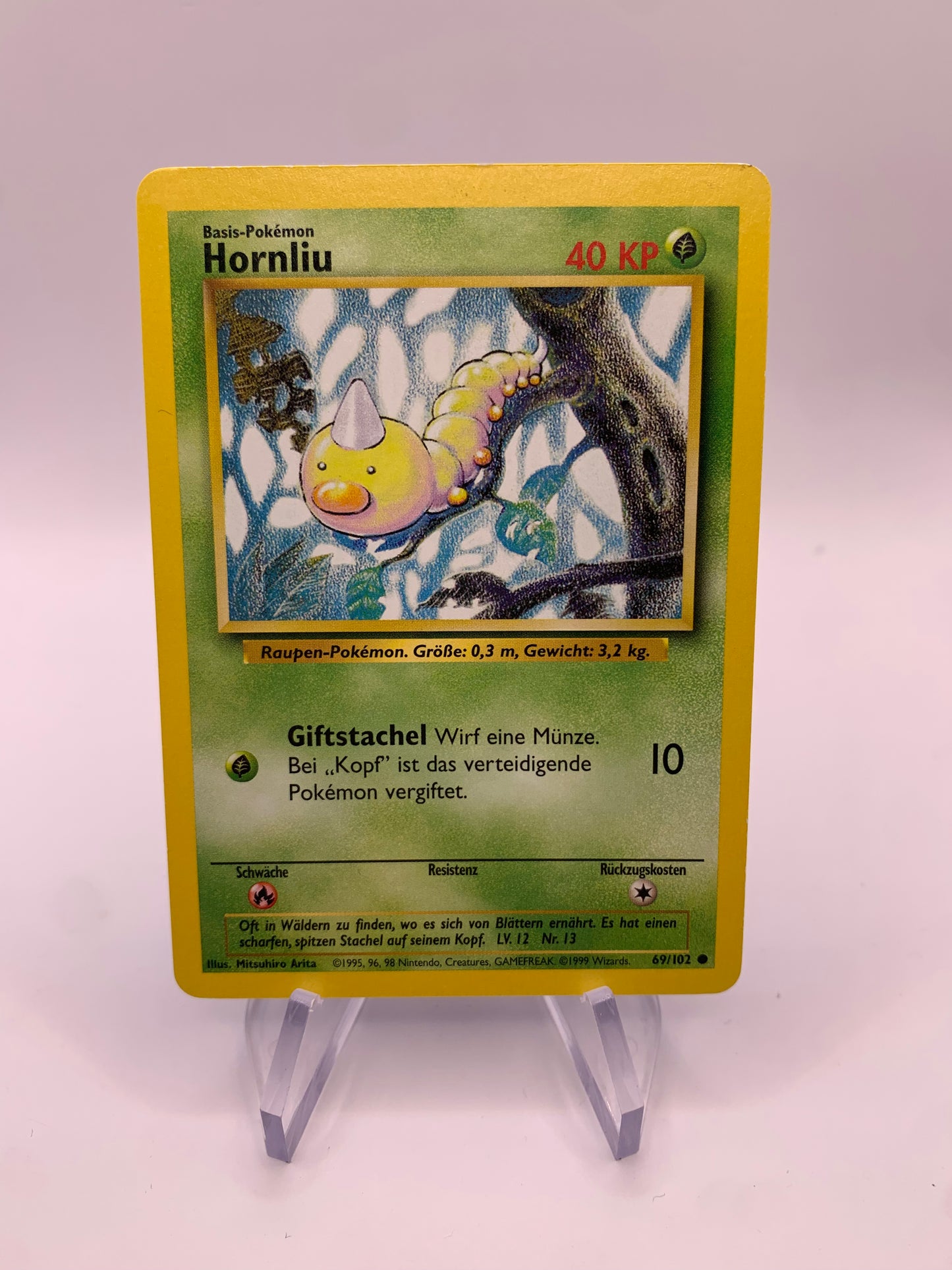 Pokemon Karte Hornliu Base-Set 69/102 Deutsch