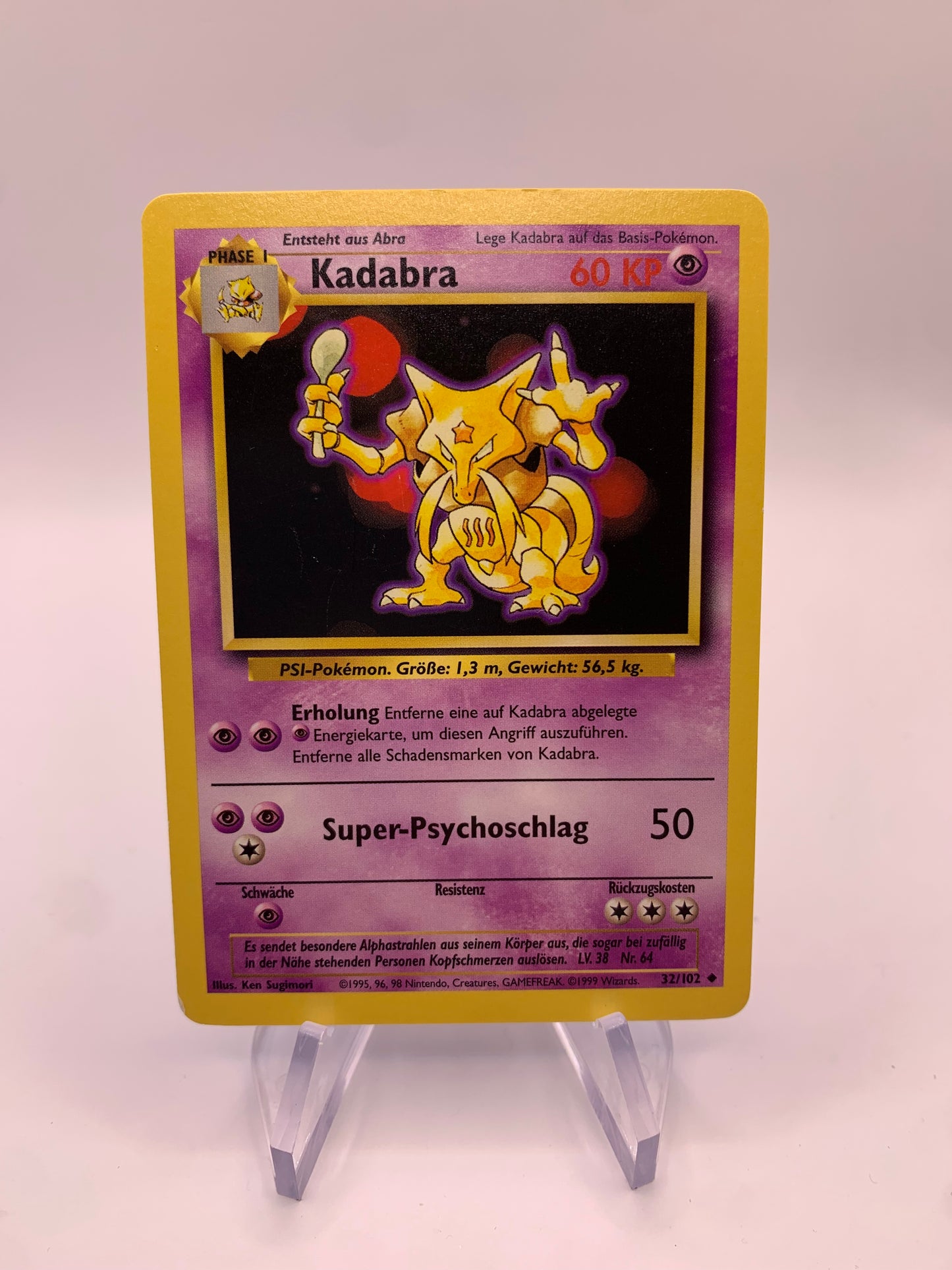 Pokemon Karte Kadrabra 32/102 Base-Set Deutsch