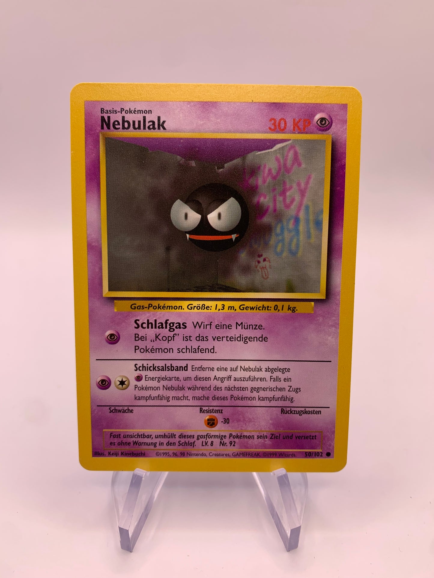 Pokemon Karte Nebulak 50/102 Base-Set Deutsch