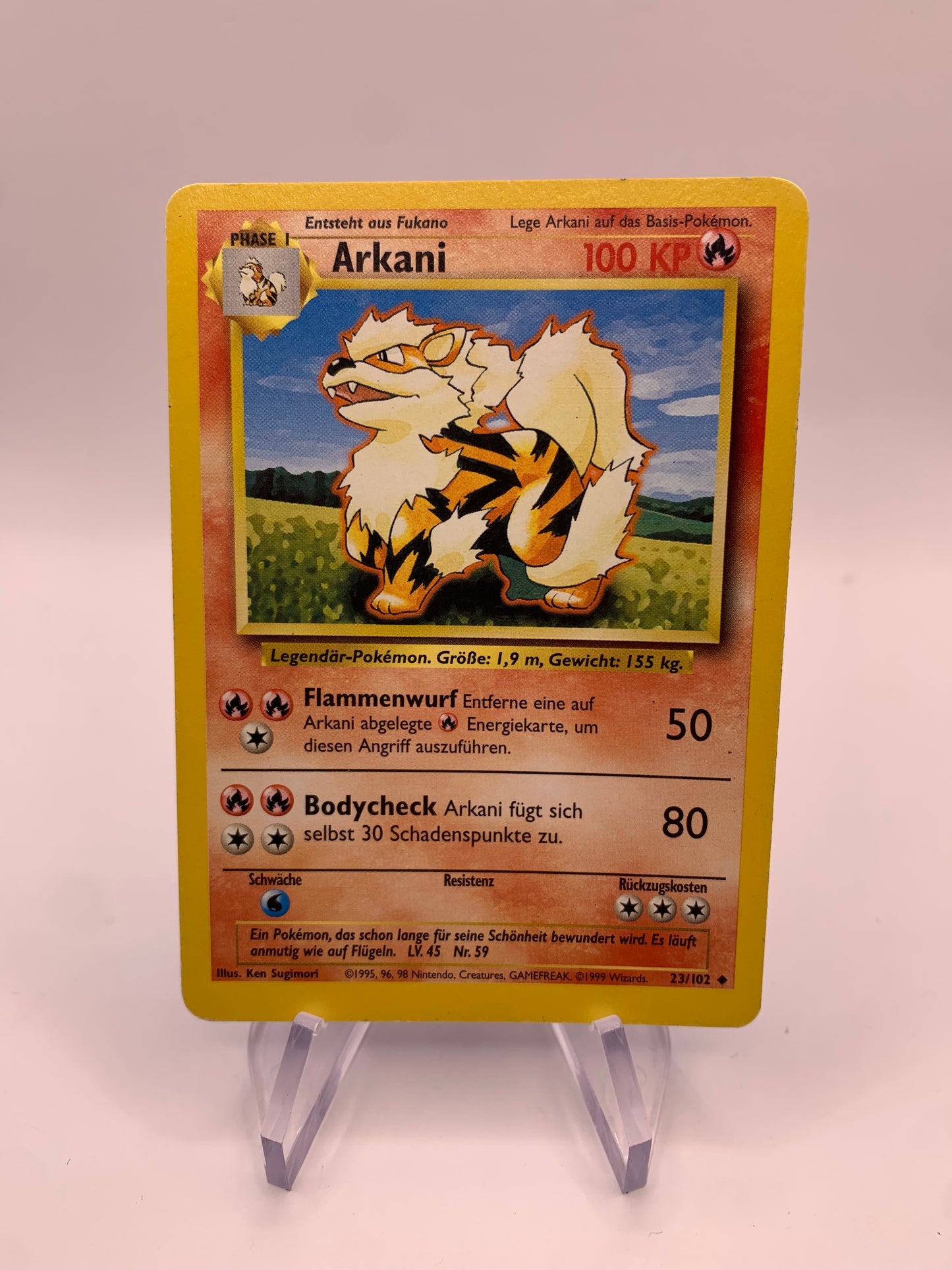 Pokemon Karte Arkani 23/102 Base-Set Deutsch