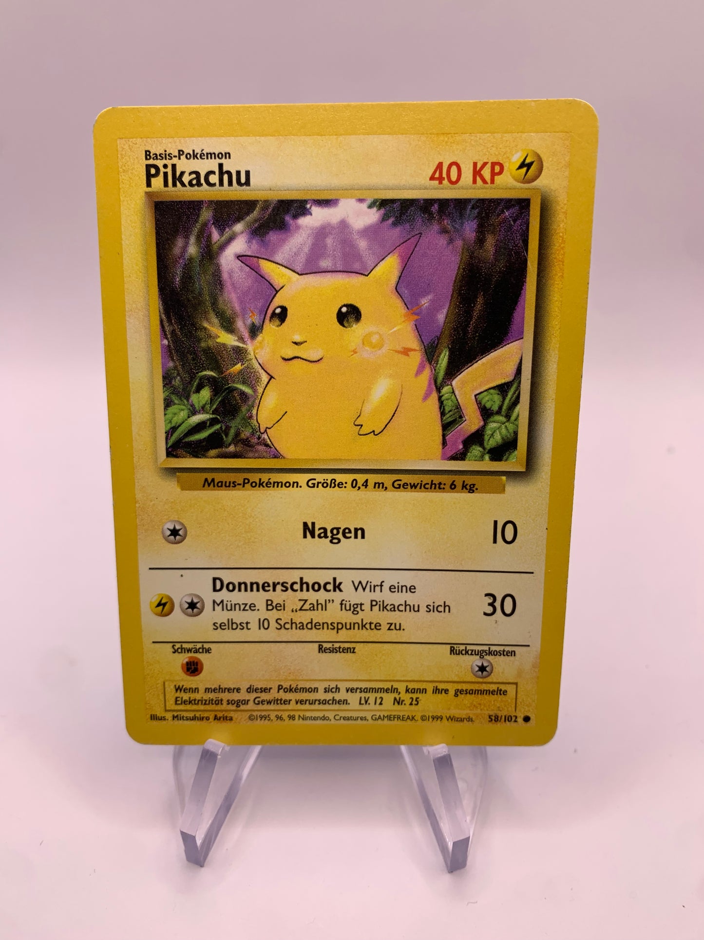 Pokemon Card Pikachu 58/102 Base Set German