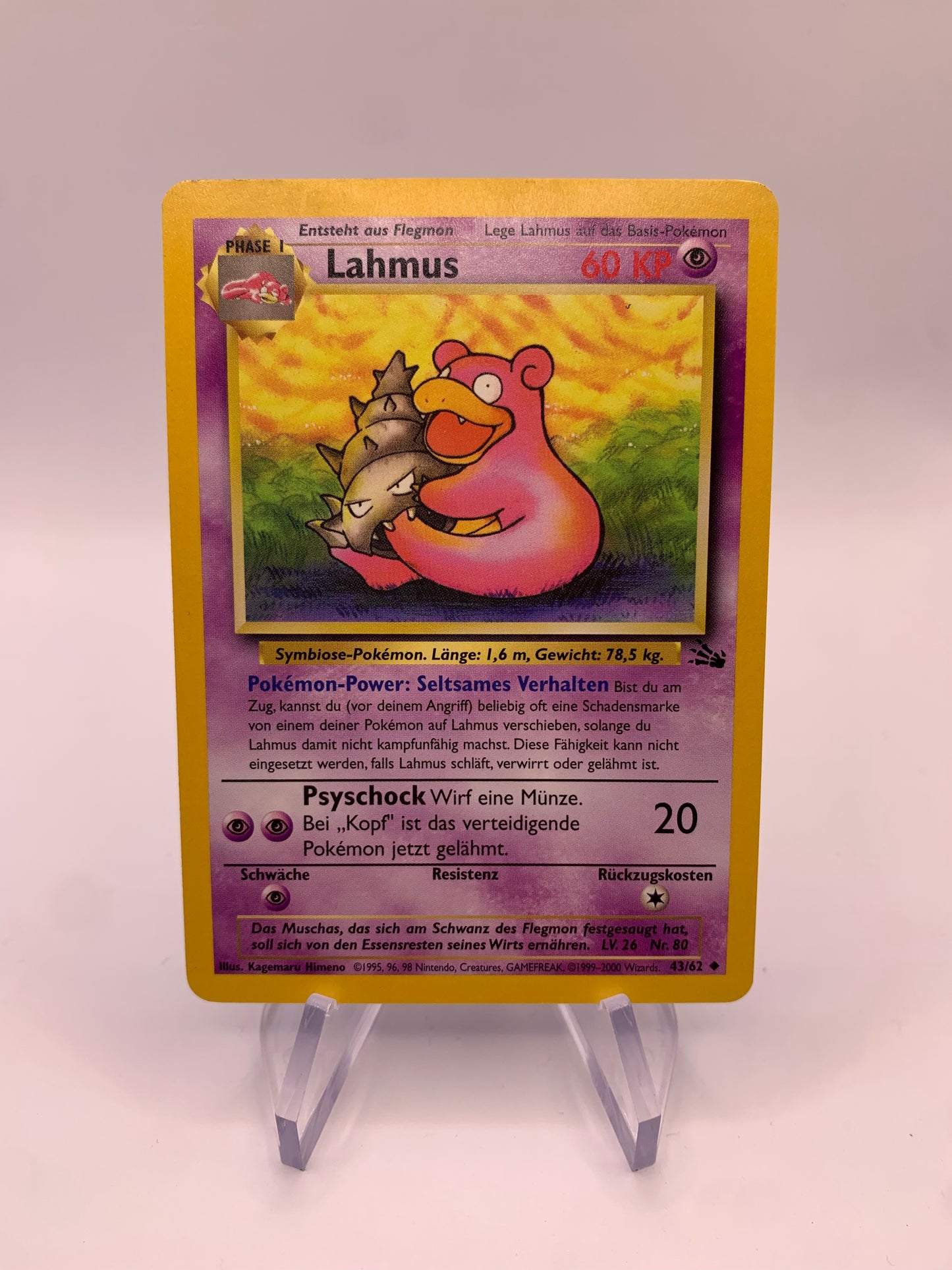 Pokemon Card Lahmus Fossil 43/62 German