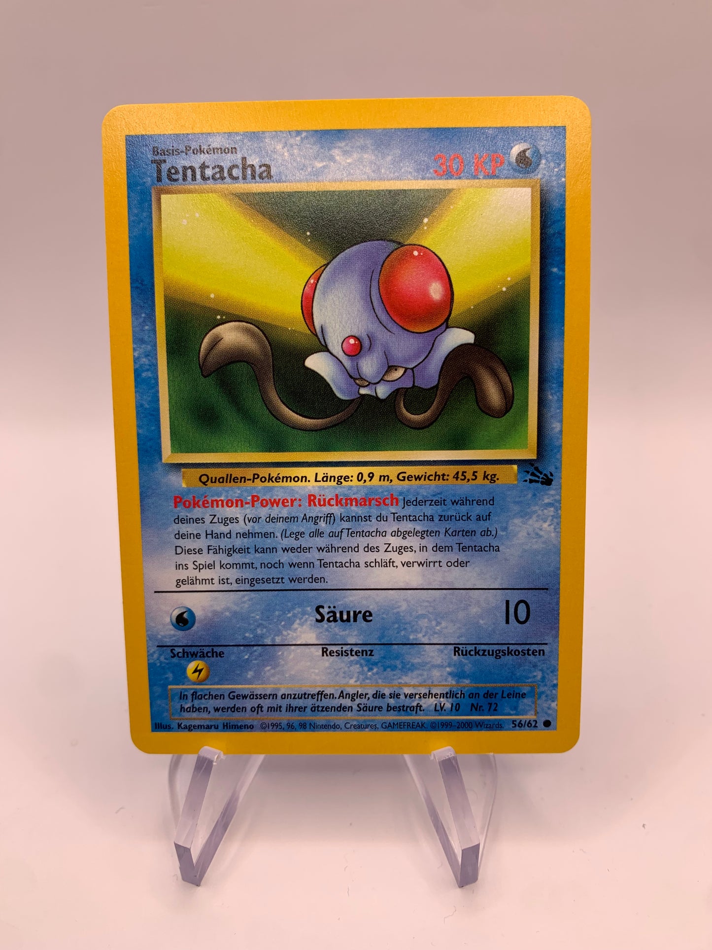 Pokemon Karte Tentacha Fossil 56/62 Deutsch