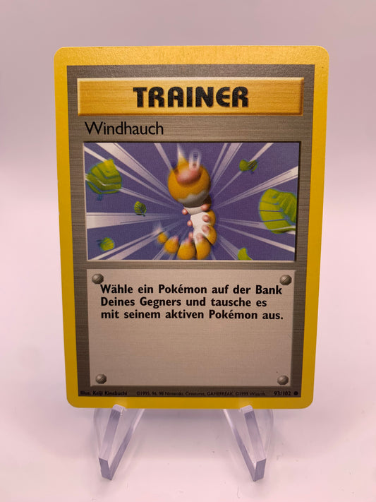 Pokemon Karte Windhauch 93/102 Base-Set Deutsch