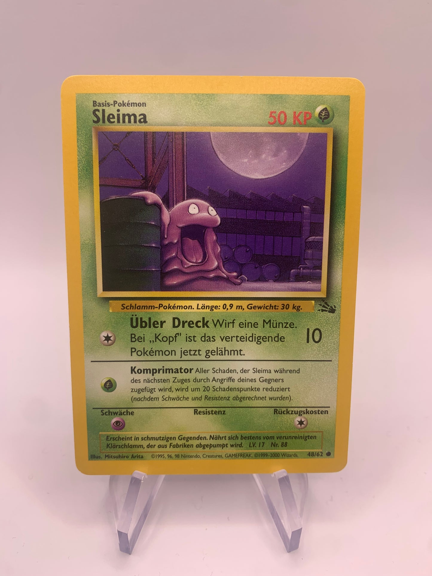 Pokemon Karte Sleima Fossil 48/62 Deutsch