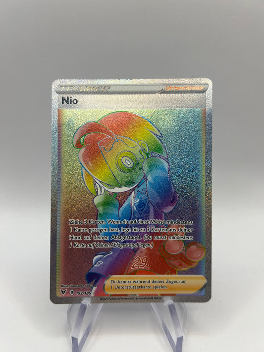 Pokemon Card Rainbow Trainer Nio 192/185 German