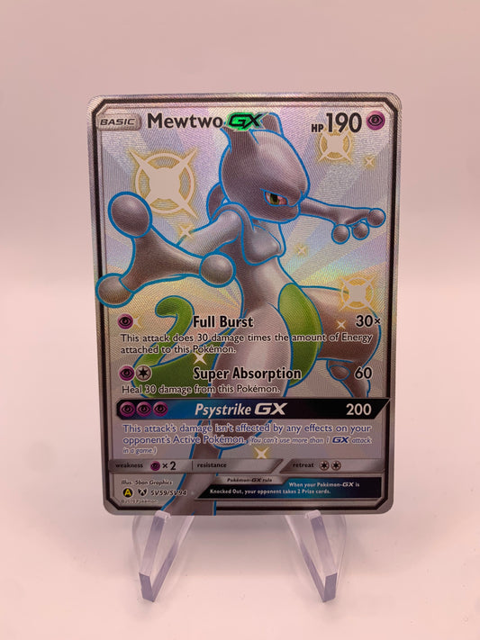 Pokemon Karte Gx Shiny Fullart Mewtu Sv59/Sv94 Englisch