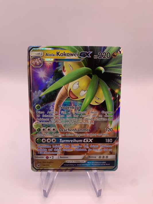 Pokemon Karte Gx Alola Kokowei 74/111 Deutsch