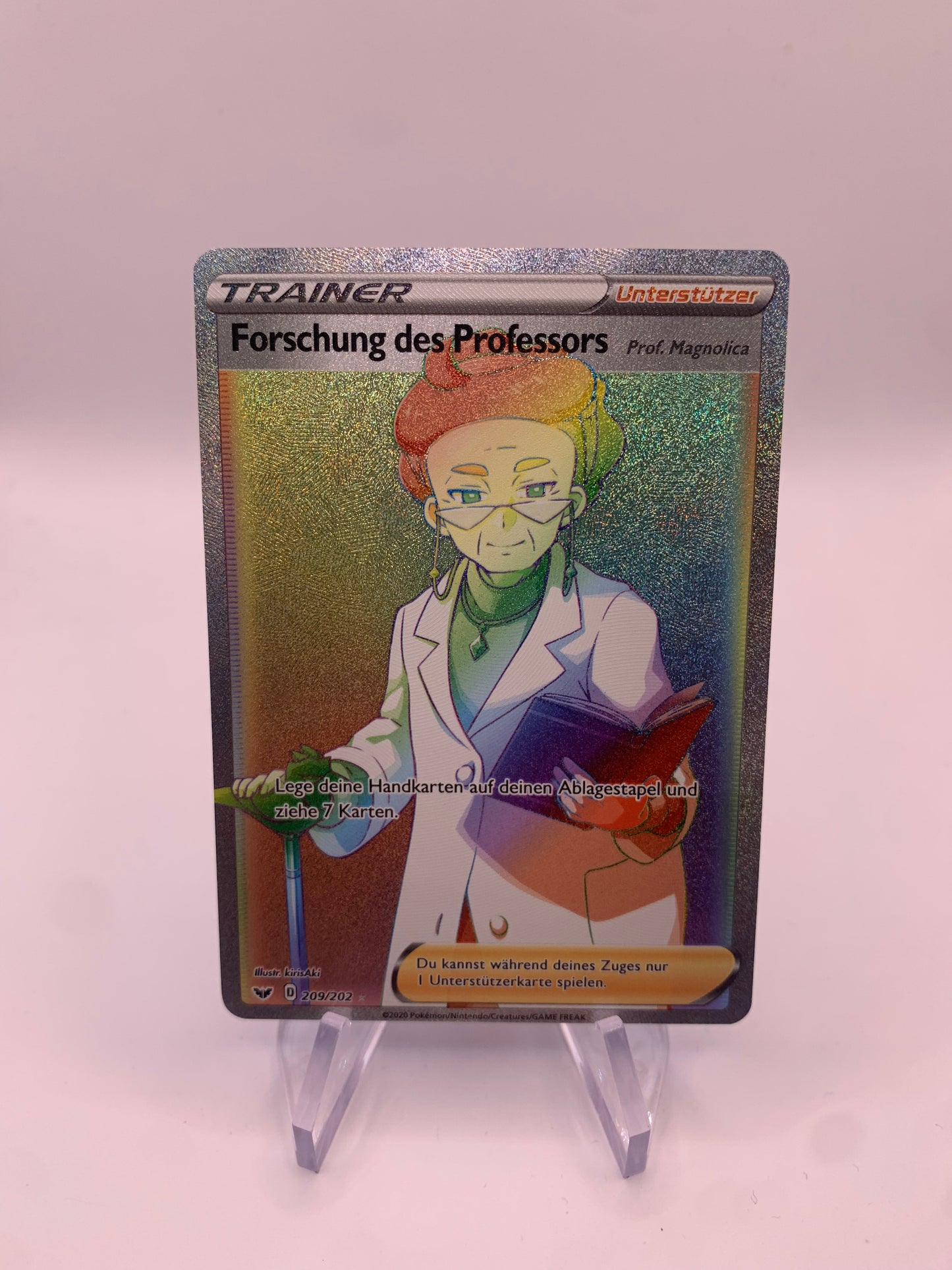 Pokemon Karte Rainbow Forschung des Professors 209/202 Deutsch