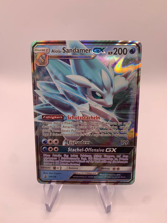 Pokemon Karte GX Promo Alola-Sandamer SM236 Deutsch