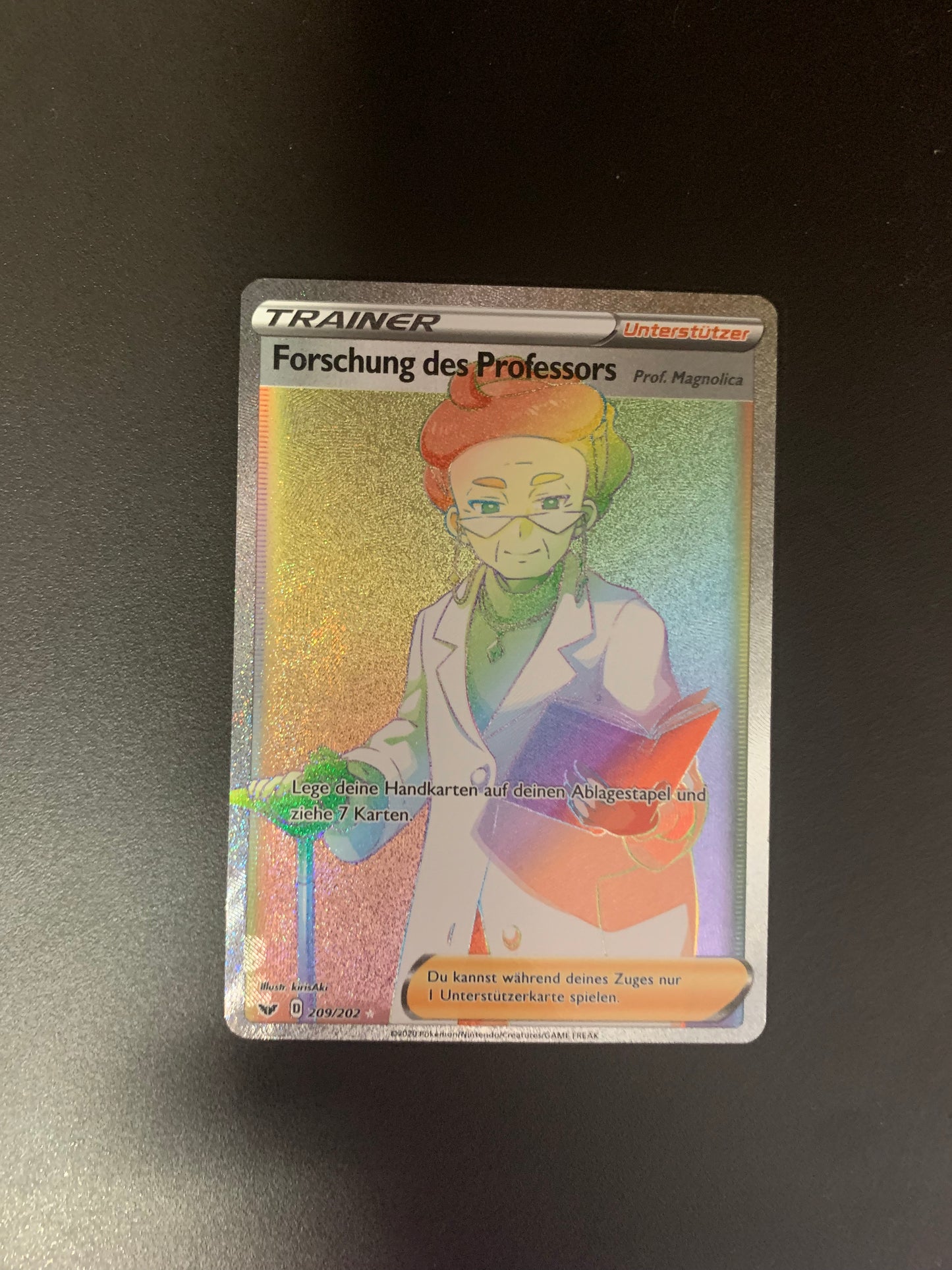 Pokemon Karte Rainbow Forschung des Professors 209/202 Deutsch