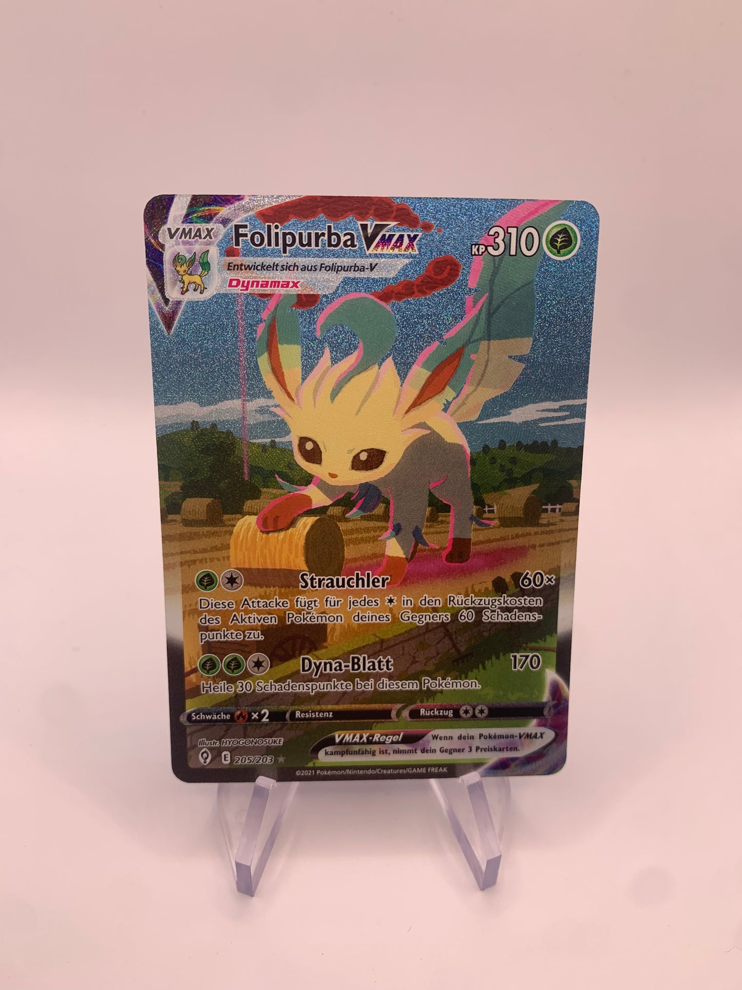 Pokemon Karte Vmax Alt-Art Folipurba 205/203 Deutsch