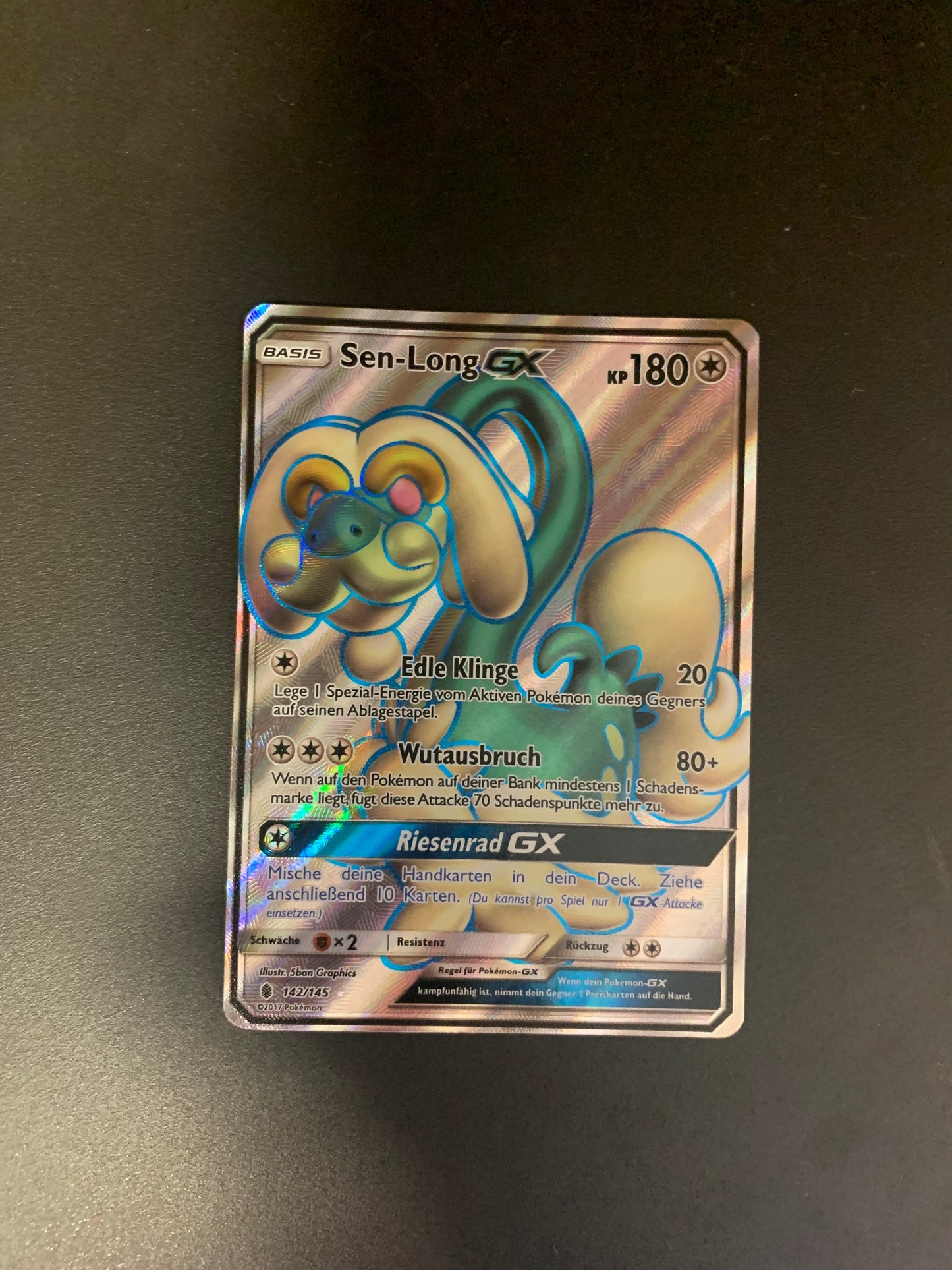 Pokemon Karte Gx Fullart Sen-Long 142/145 Deutsch