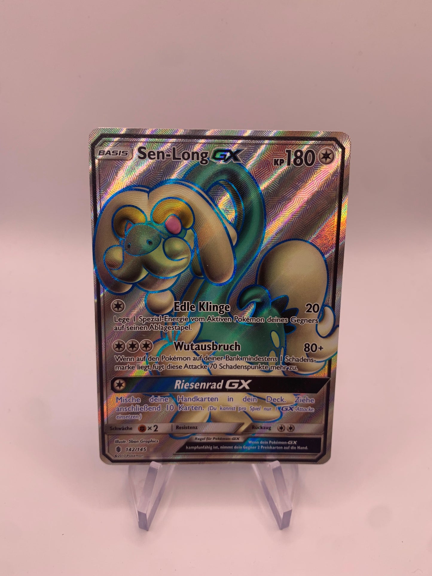 Pokemon Karte Gx Fullart Sen-Long 142/145 Deutsch